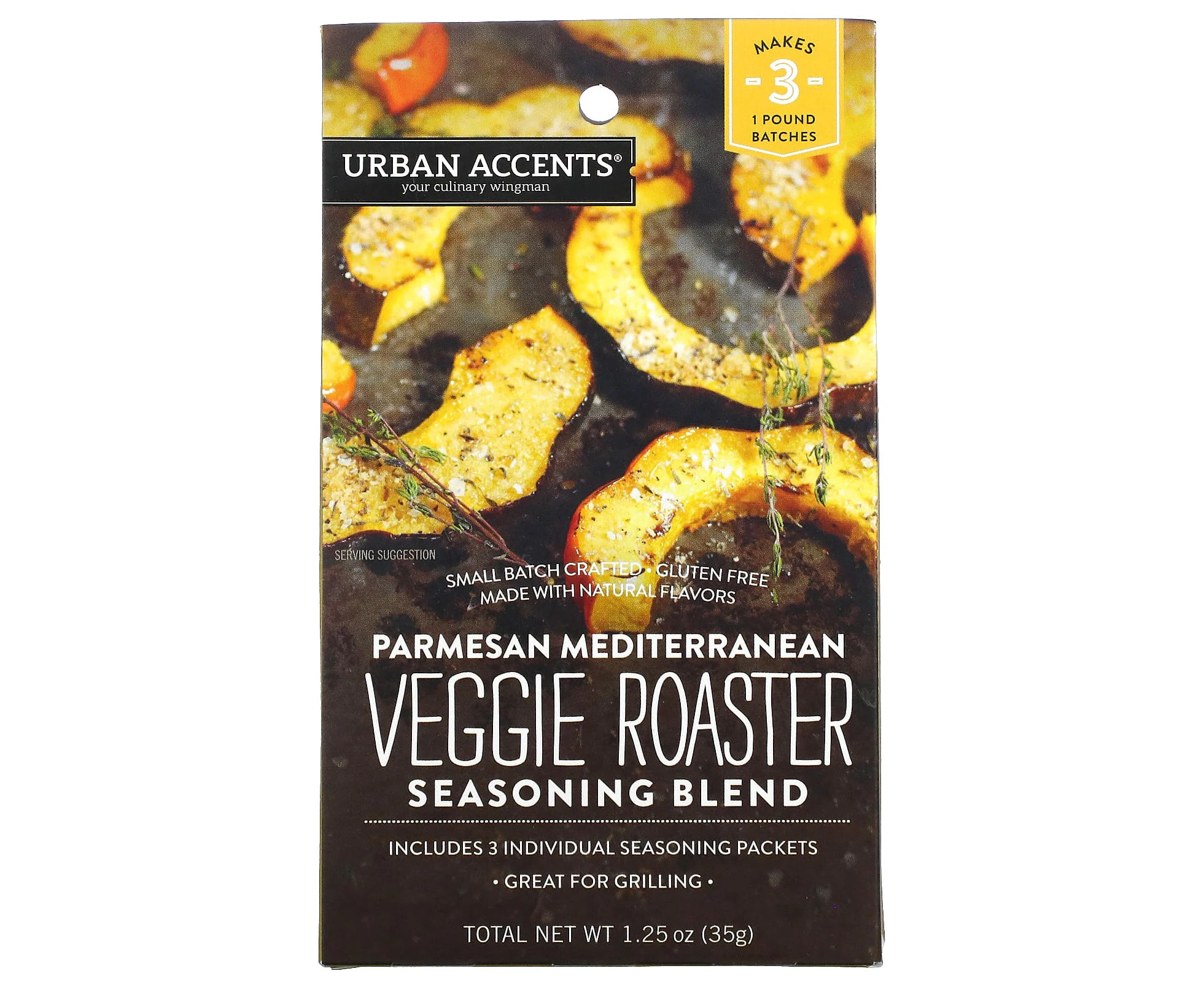 Urban Accents, Veggie Roaster Seasoning Blend, Parmesan Mediterranean, 1.25 oz (35 g)