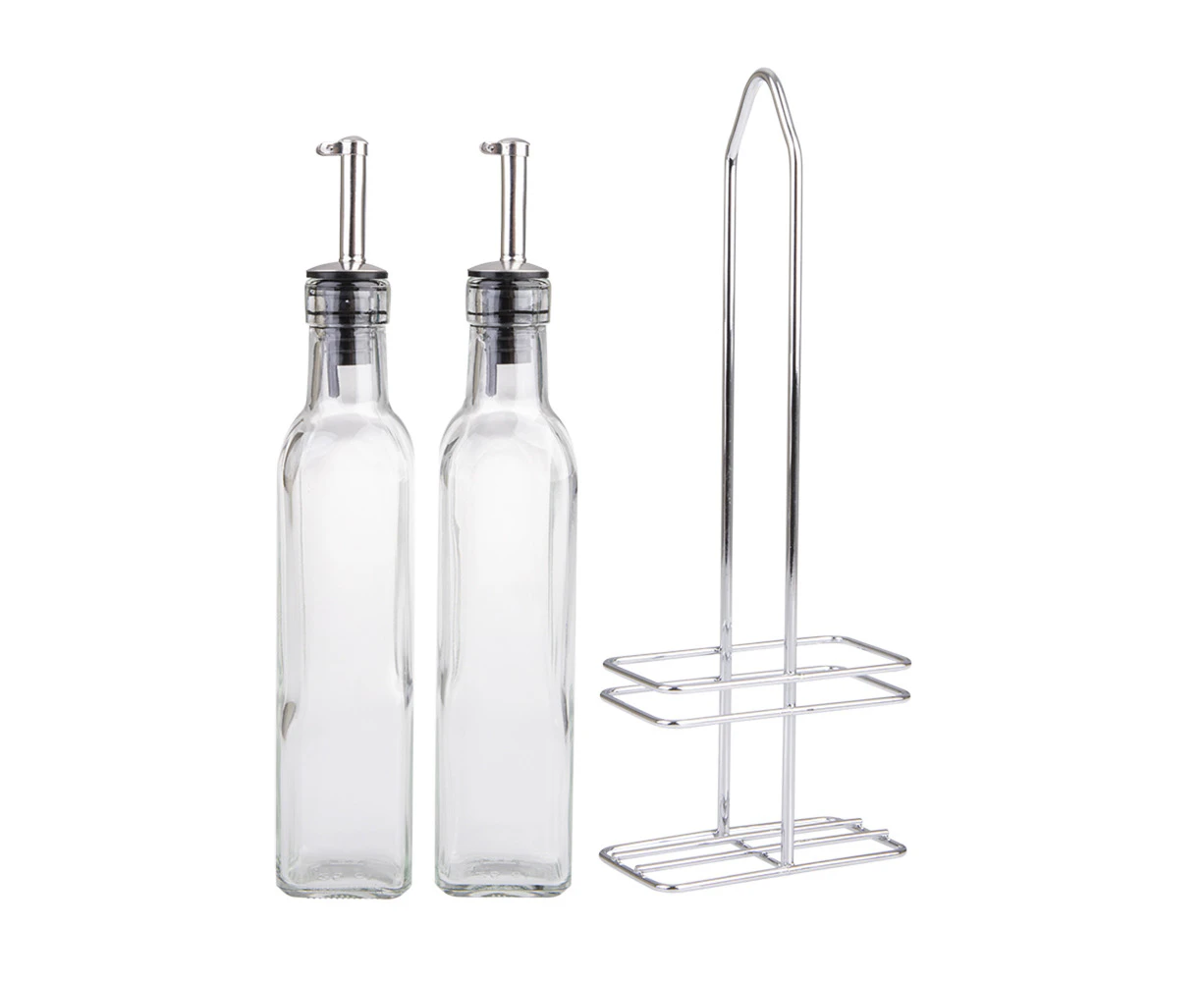 Kitchenworks Glass Oil & Vinegar Container Set Kitchen Accessories 270ml