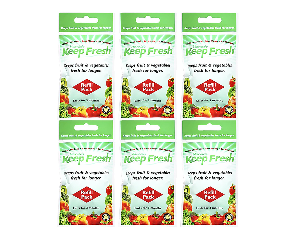 6x Keep Fresh Refill Fruits/Vegetables Produce Saver Sealer Food Storage Bag