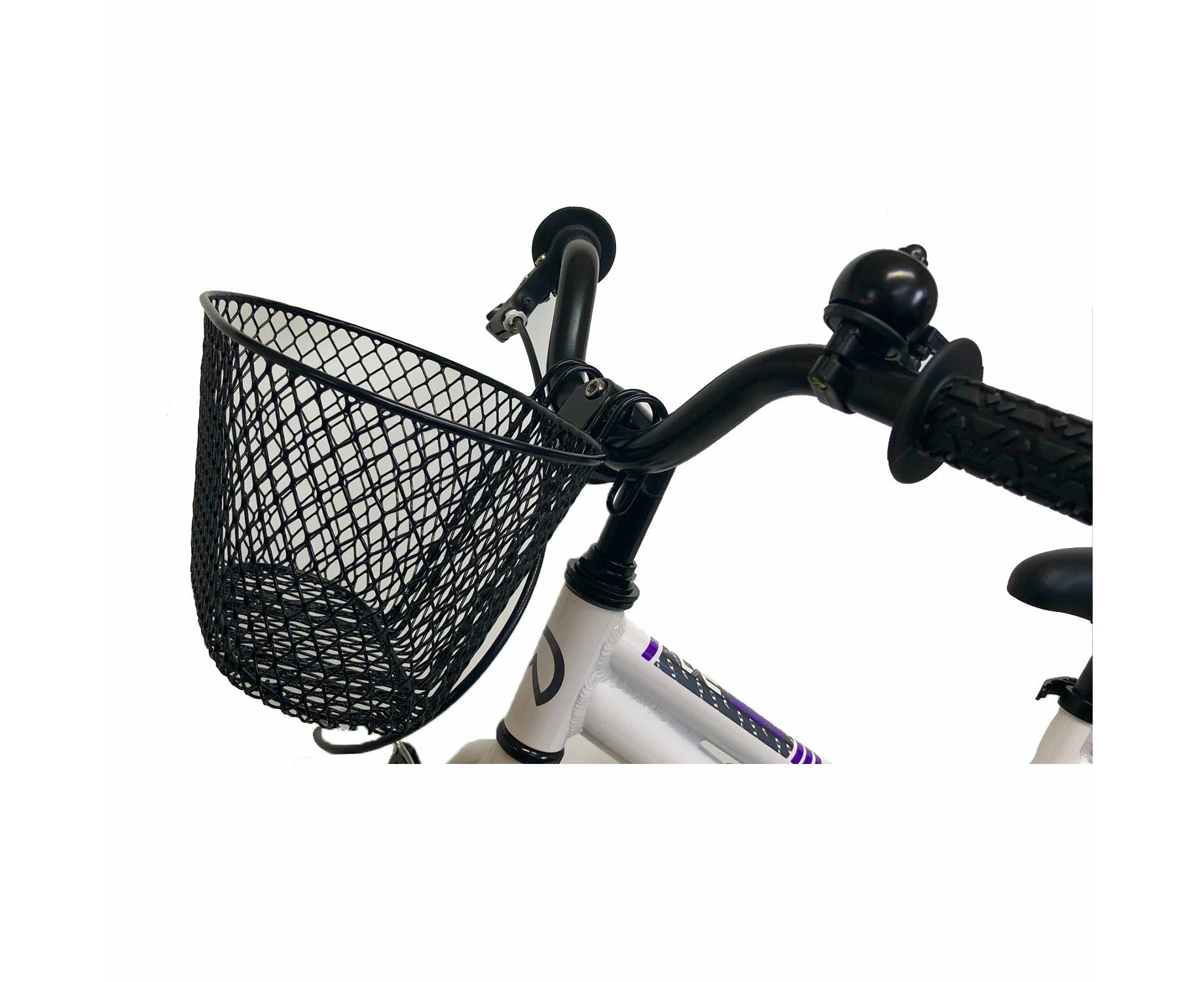 Pvc Coated Wire Mesh Hook On Front Bike Basket (black)