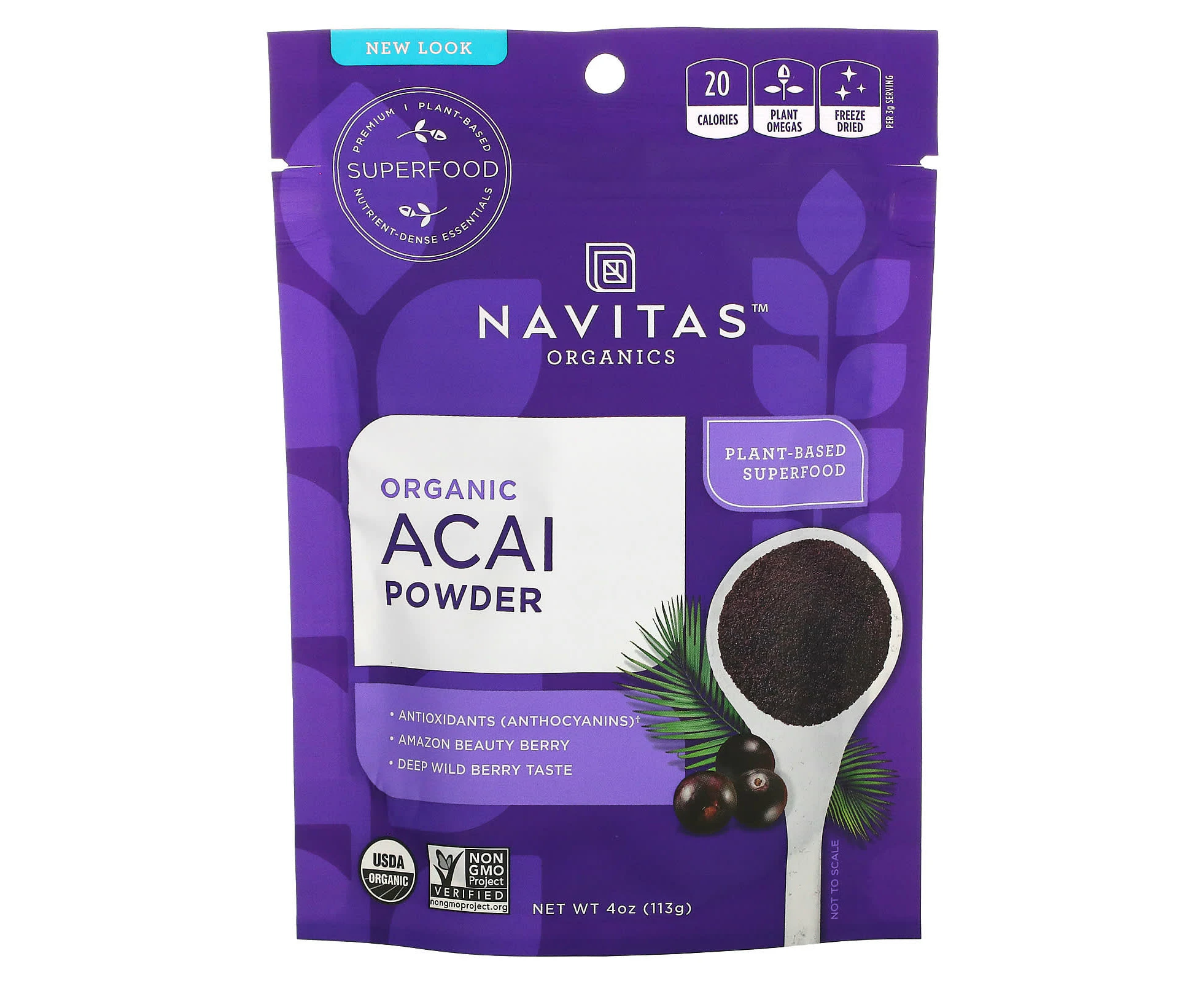 Navitas Organics, Organic Acai Powder, 4 oz (113 g)