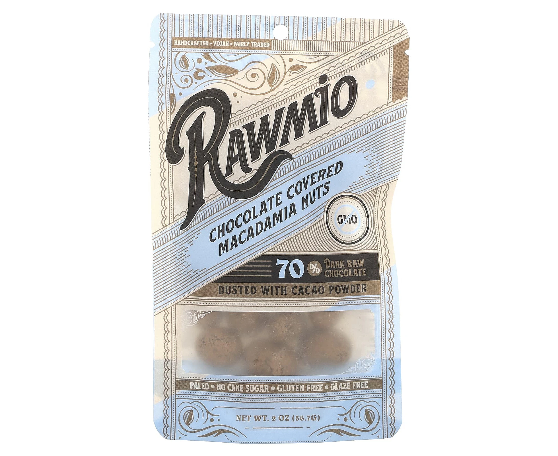 Rawmio, Chocolate Covered Macadamia Nuts, 70% Dark Raw Chocolate, 2 oz (56.7 g)