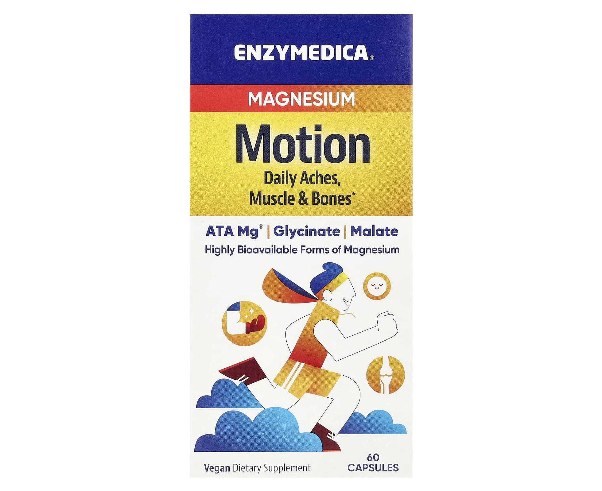 Enzymedica, Magnesium Motion, 60 Capsules