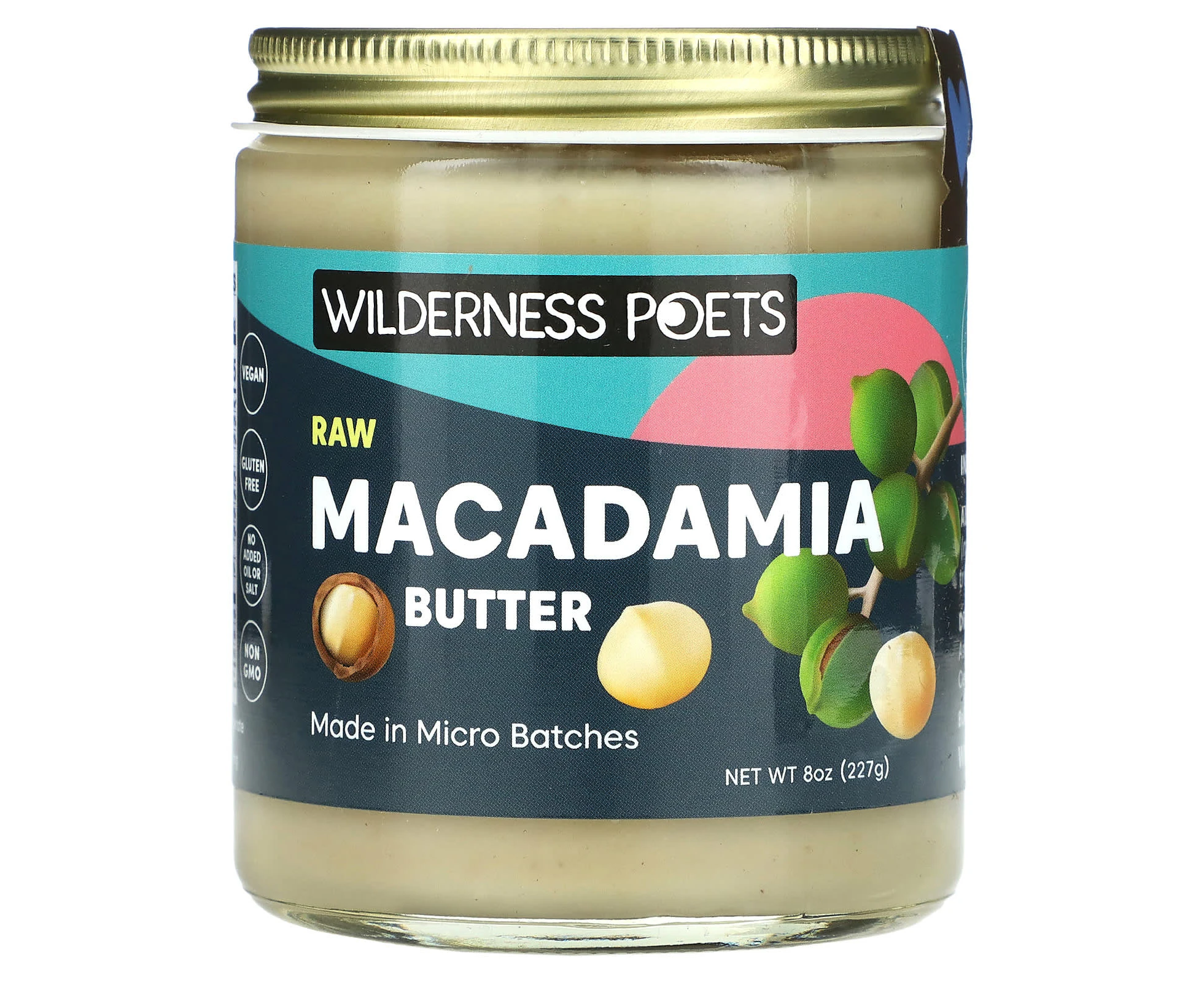 Wilderness Poets, Raw Macadamia Butter, 8 oz (227 g)