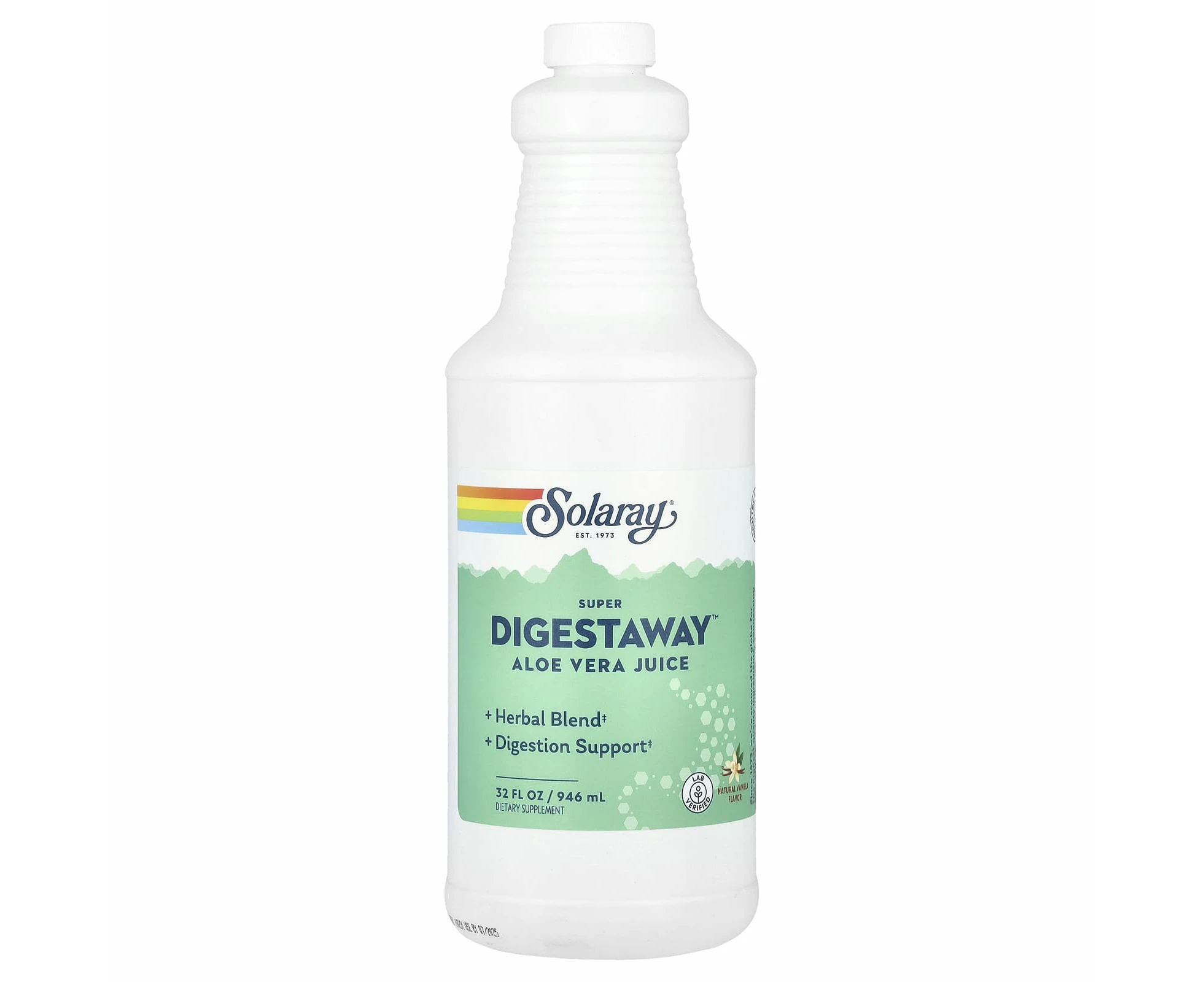 Solaray, Super Digestaway‚Ñ¢ Aloe Vera Juice, Natural Vanilla, 32 fl oz (946 ml)