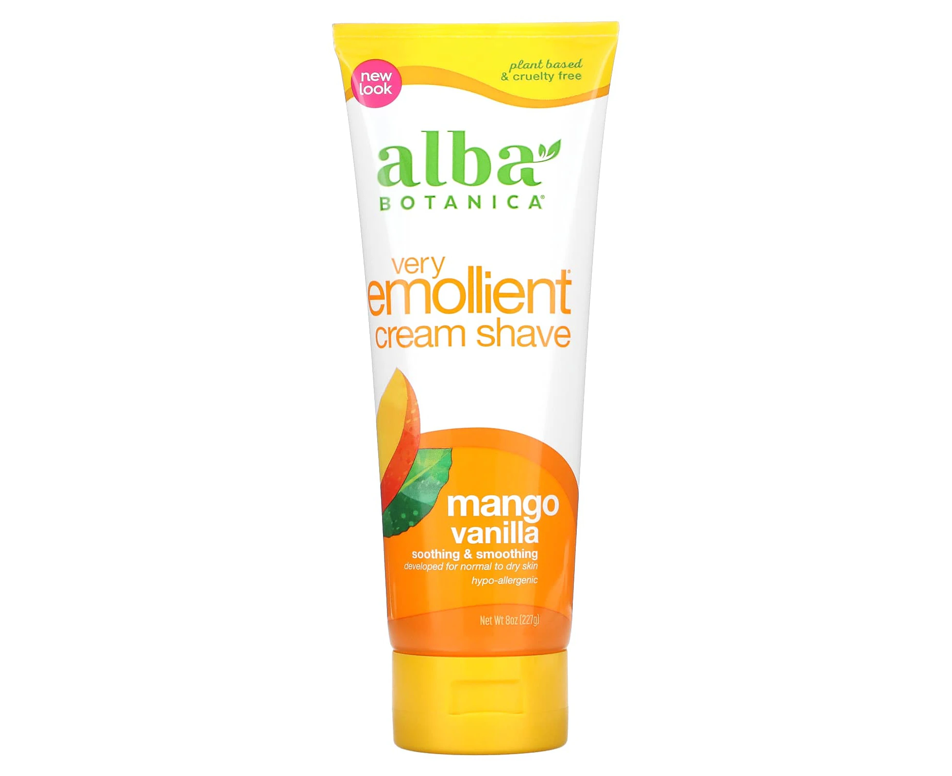 Alba Botanica, Very Emollient Cream Shave, Mango Vanilla, 8 oz (227 g)