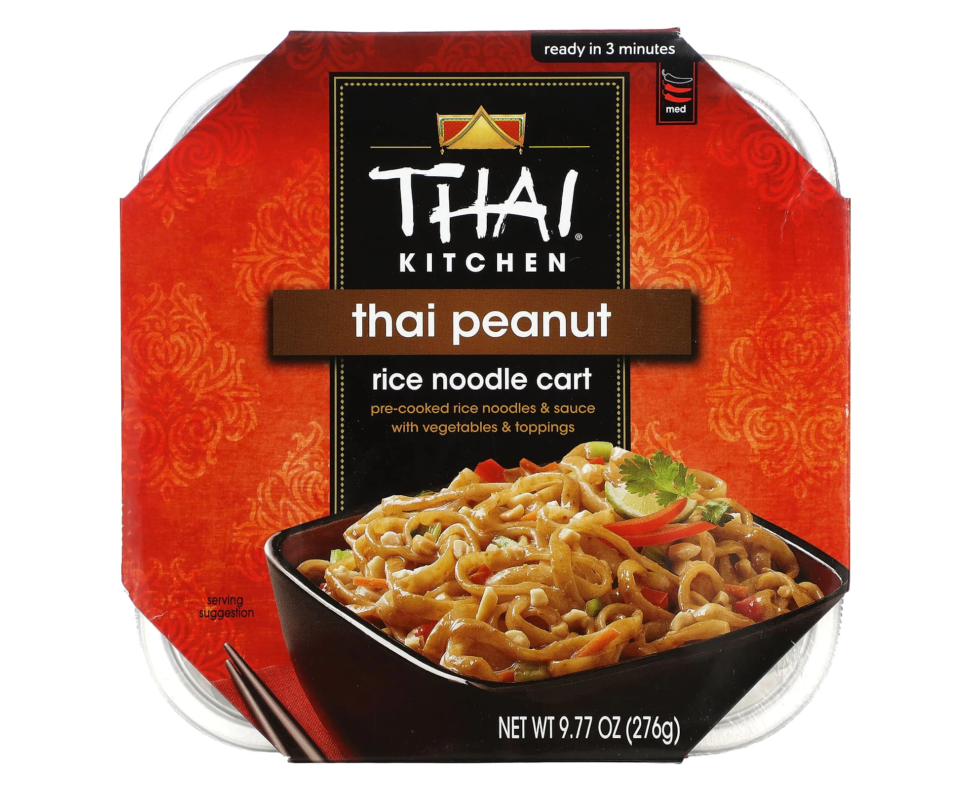 Thai Kitchen, Thai Peanut, Rice Noodle Cart, Medium, 9.77 oz (276 g)