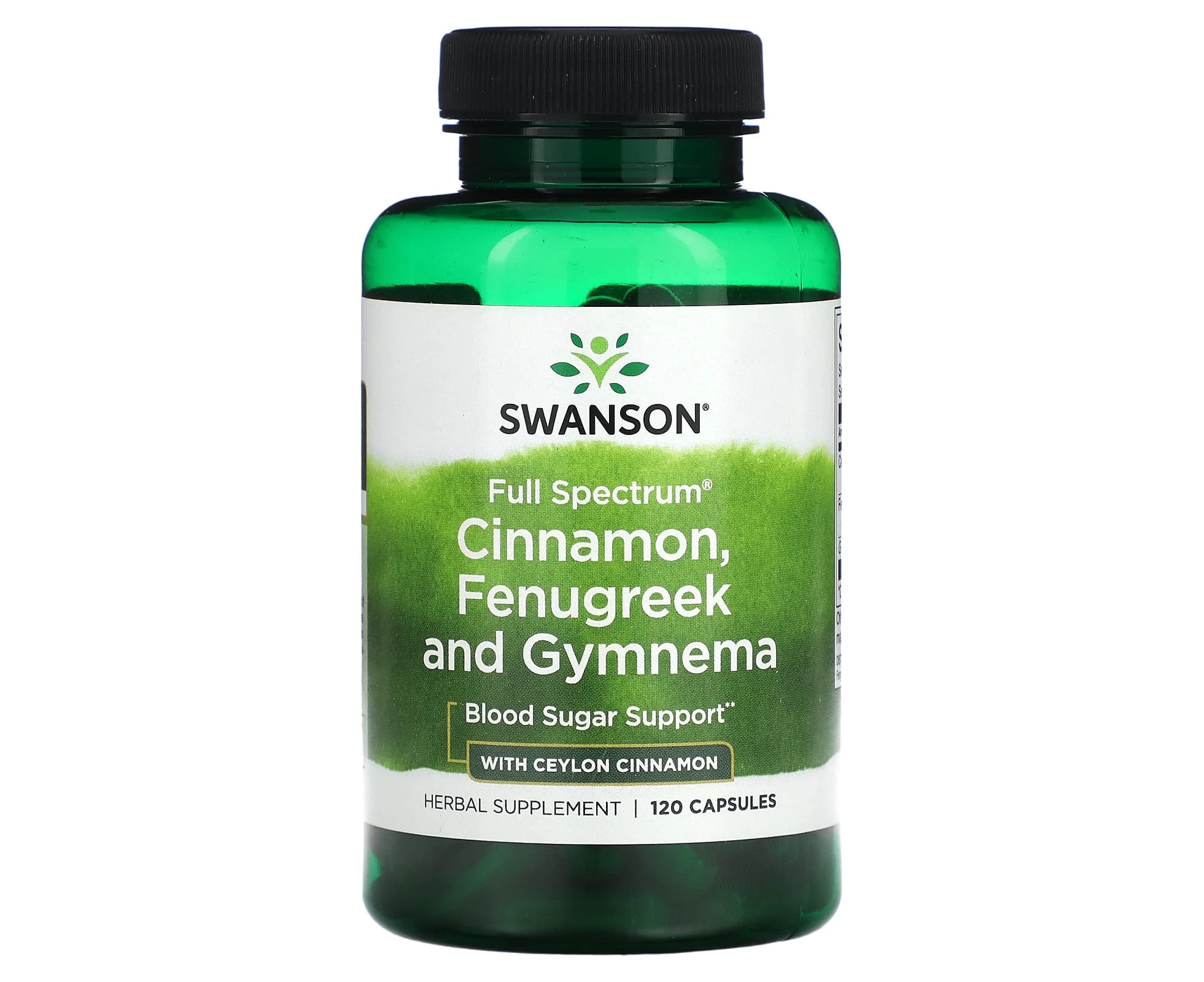 Swanson, Full Spectrum Cinnamon, Fenugreek, & Gymnema with Ceylon Cinnamon, 120 Capsules