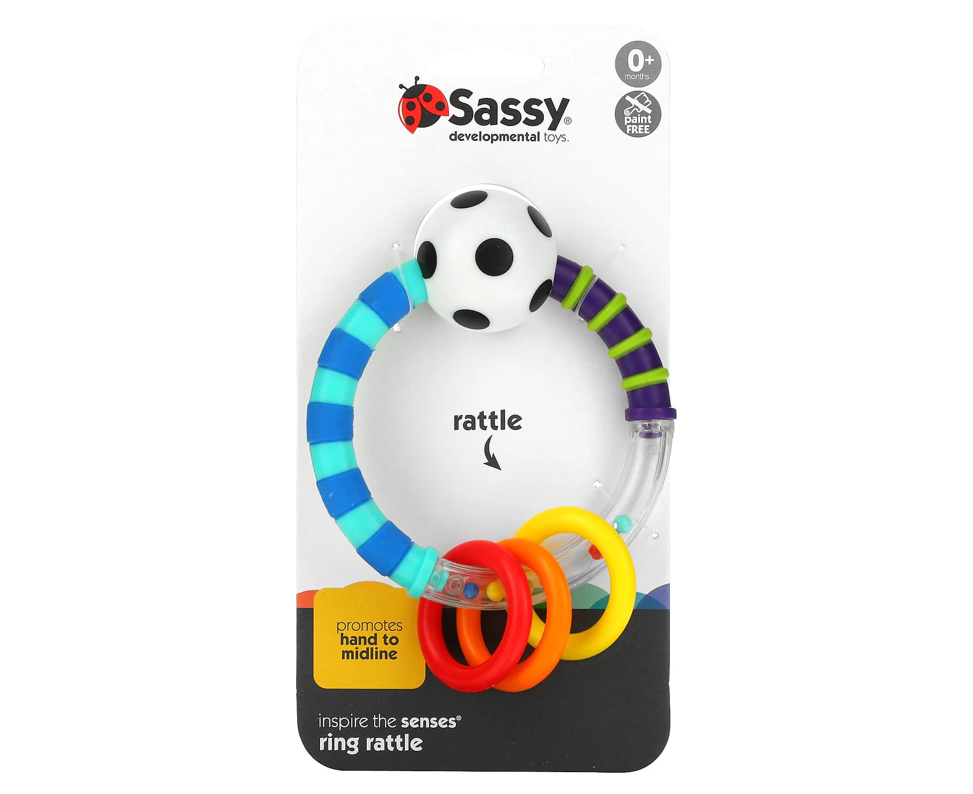 Sassy, Inspire The Senses, Ring Rattle, 0+ Months, 1 Count