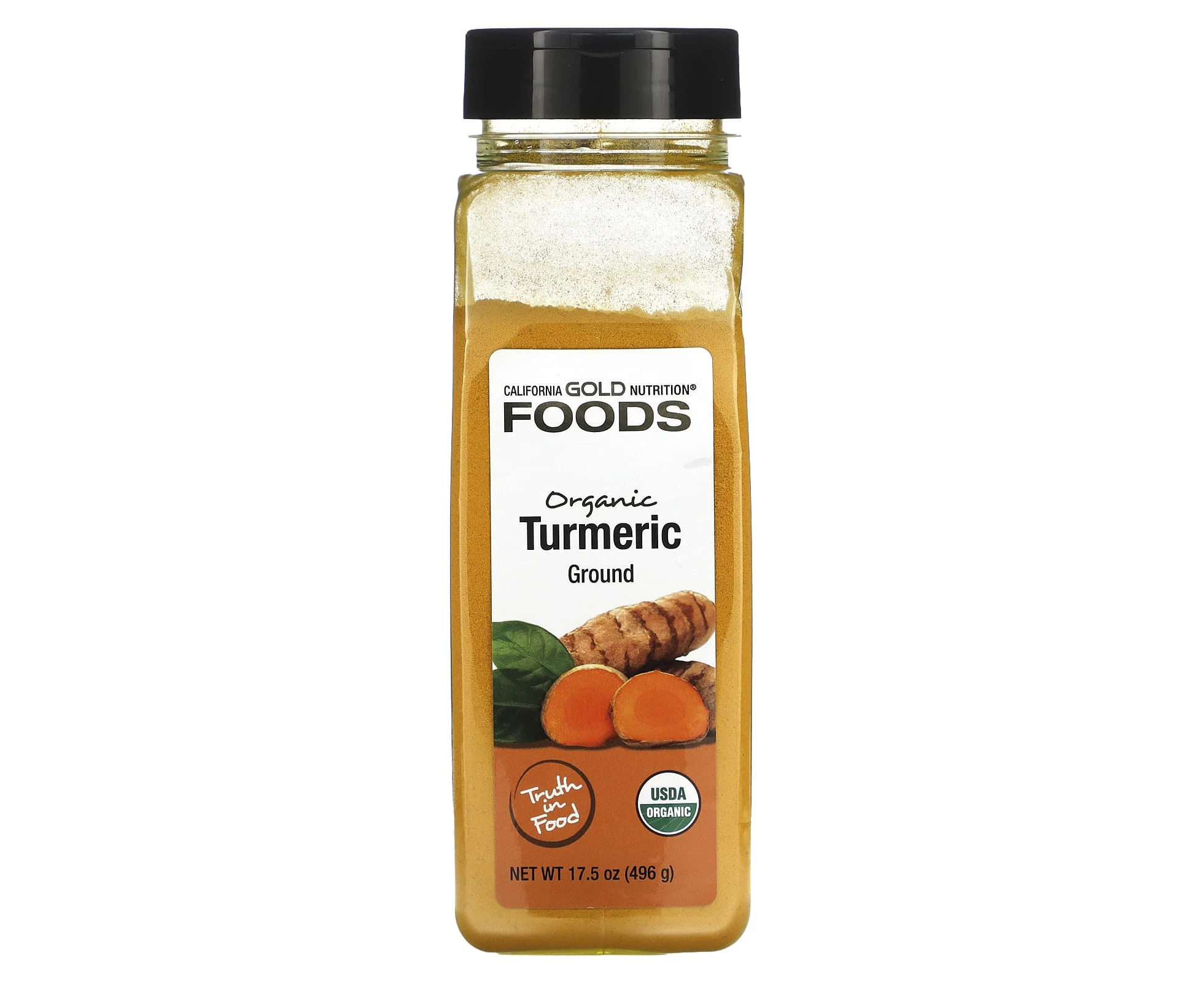 California Gold Nutrition, Foods, Organic Turmeric, Ground, 17.5 oz (496 g)