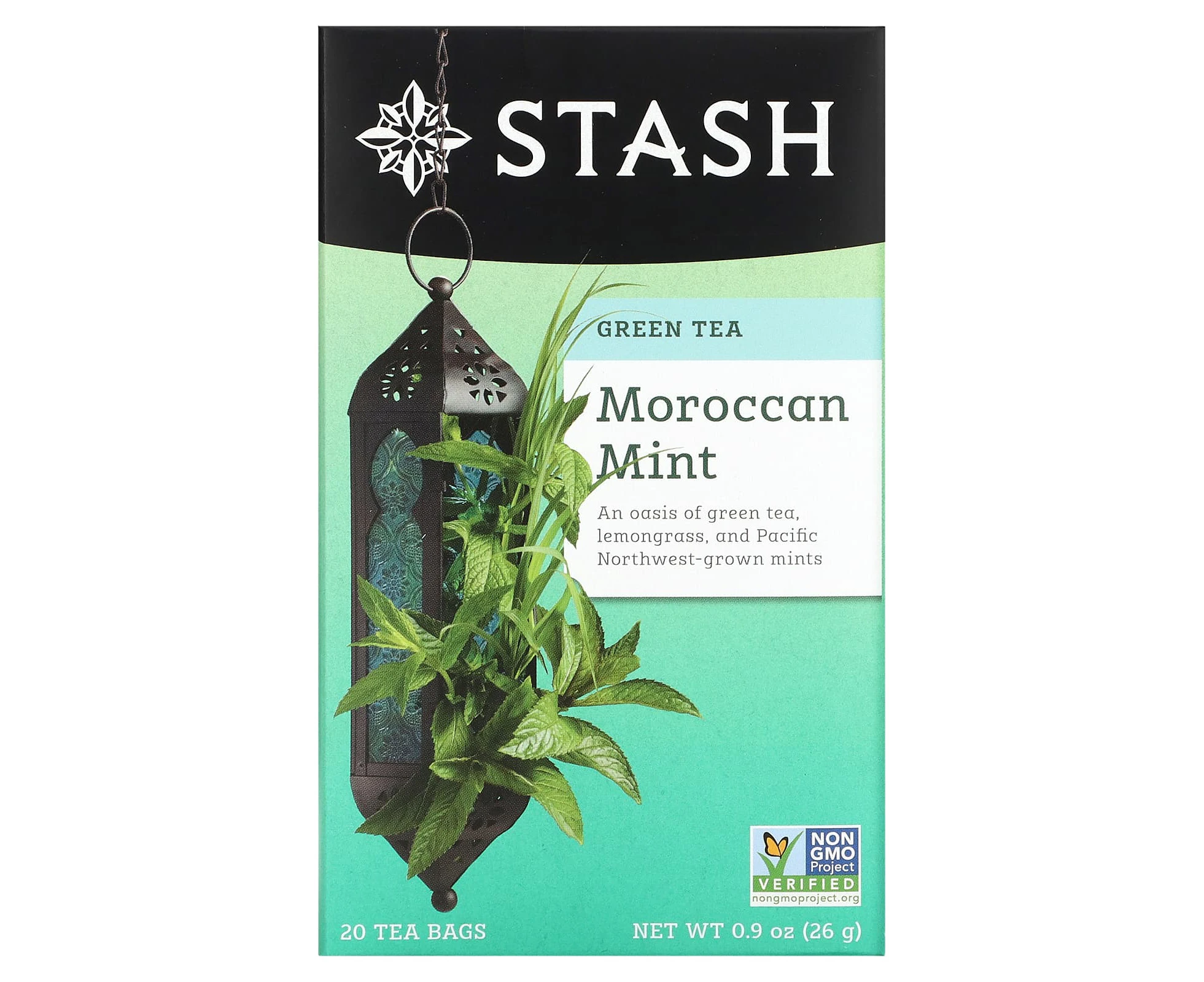 Stash Tea, Green Tea, Moroccan Mint, 20 Tea Bags, 0.9 oz (26 g)