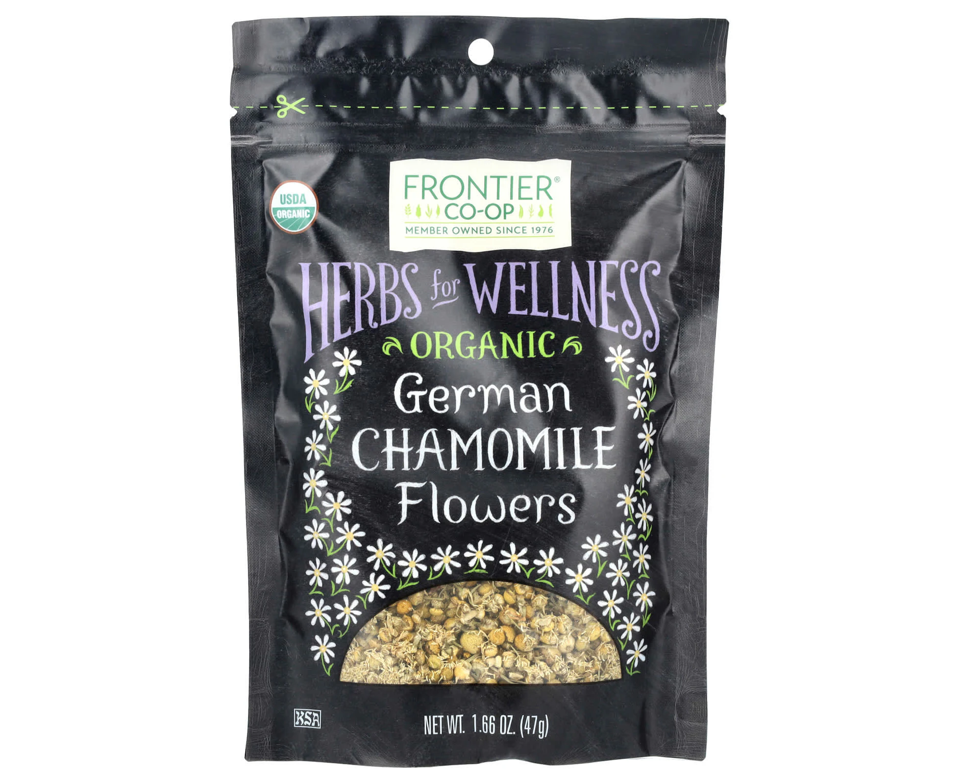 Frontier Co-op, Organic German Chamomile Flowers, 1.66 oz (47 g)