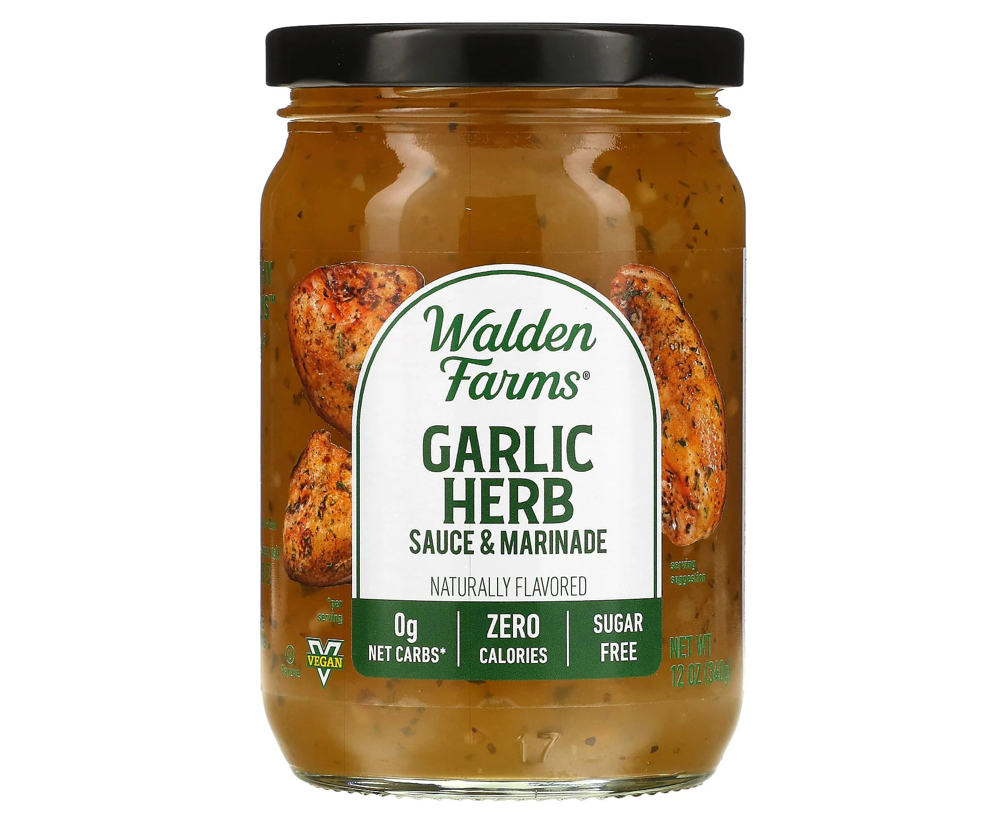 Walden Farms, Garlic Herb Sauce & Marinade, 12 oz (340 g)