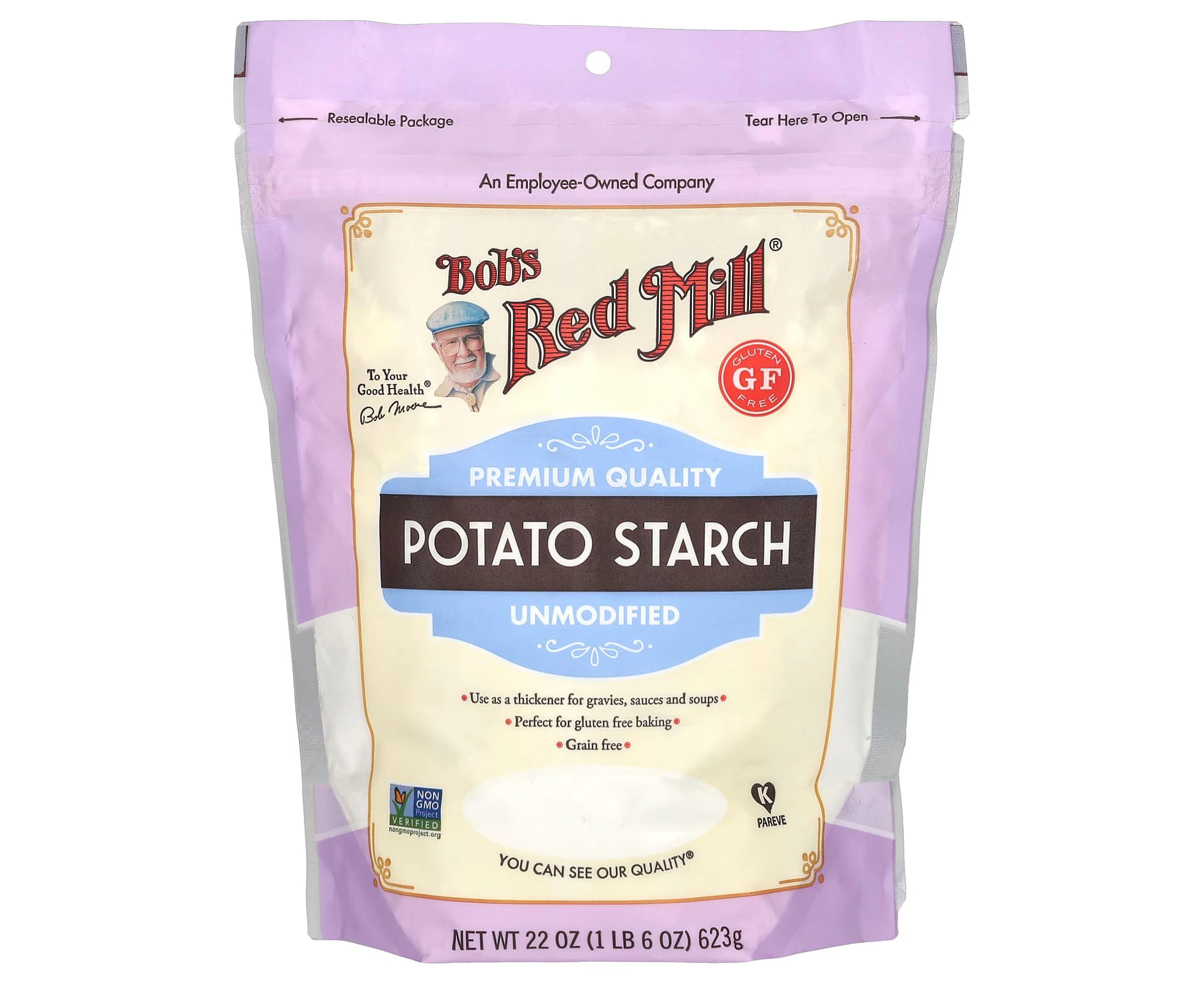 Bob's Red Mill, Potato Starch, Unmodified, Gluten Free, 22 oz (623 g)