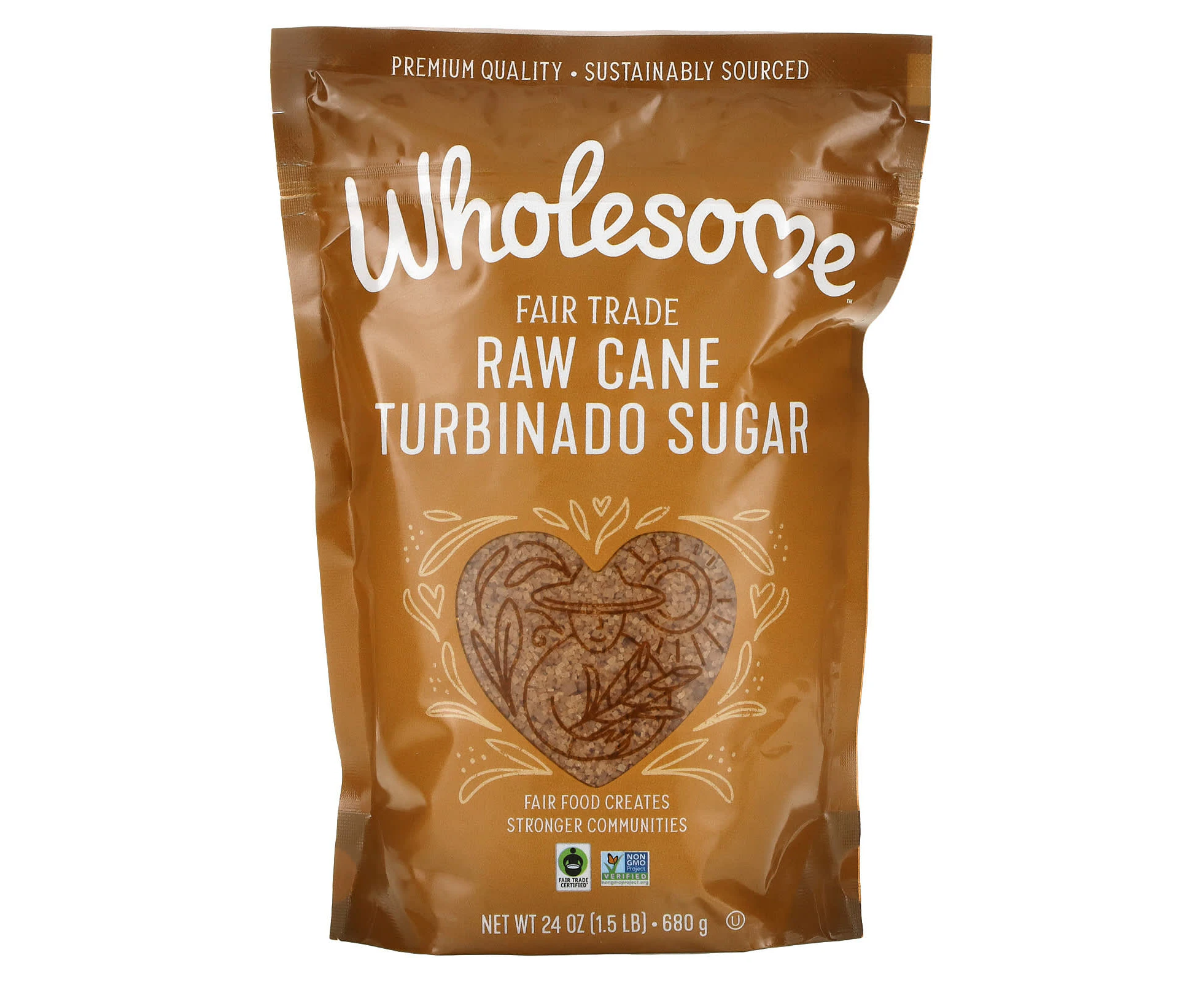 Wholesome Sweeteners, Raw Cane Turbinado Sugar, 1.5 lb (680 g)