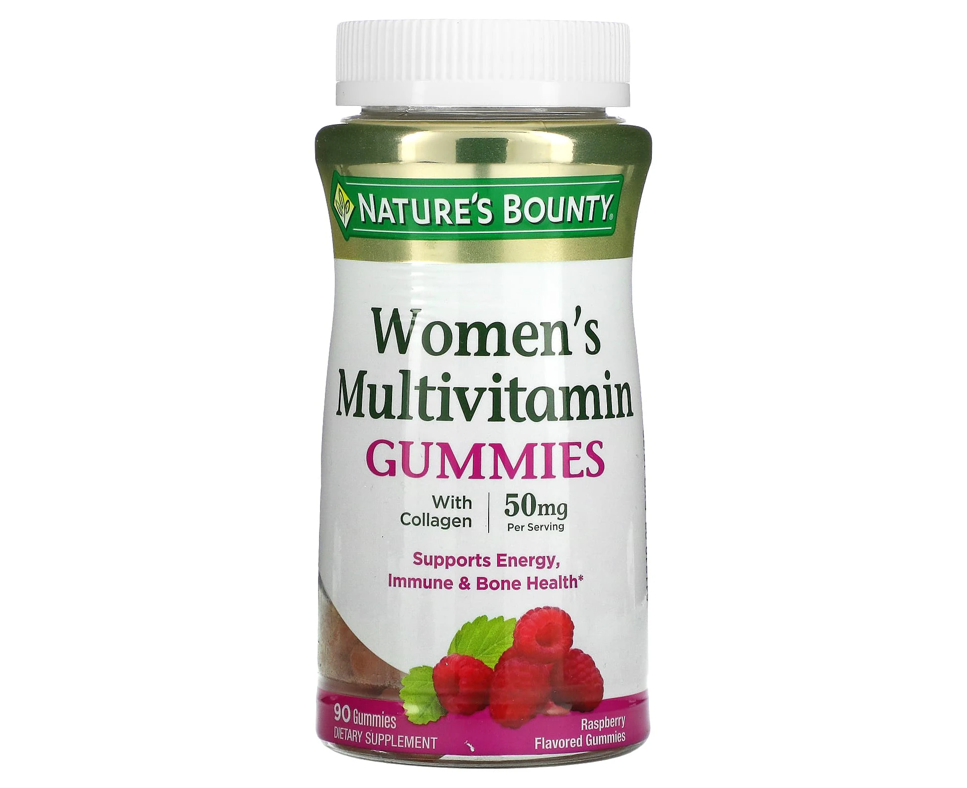 Nature's Bounty, Women's Multivitamin Gummies, Raspberry, 50 mg, 90 Gummies (25 mg per Gummy)