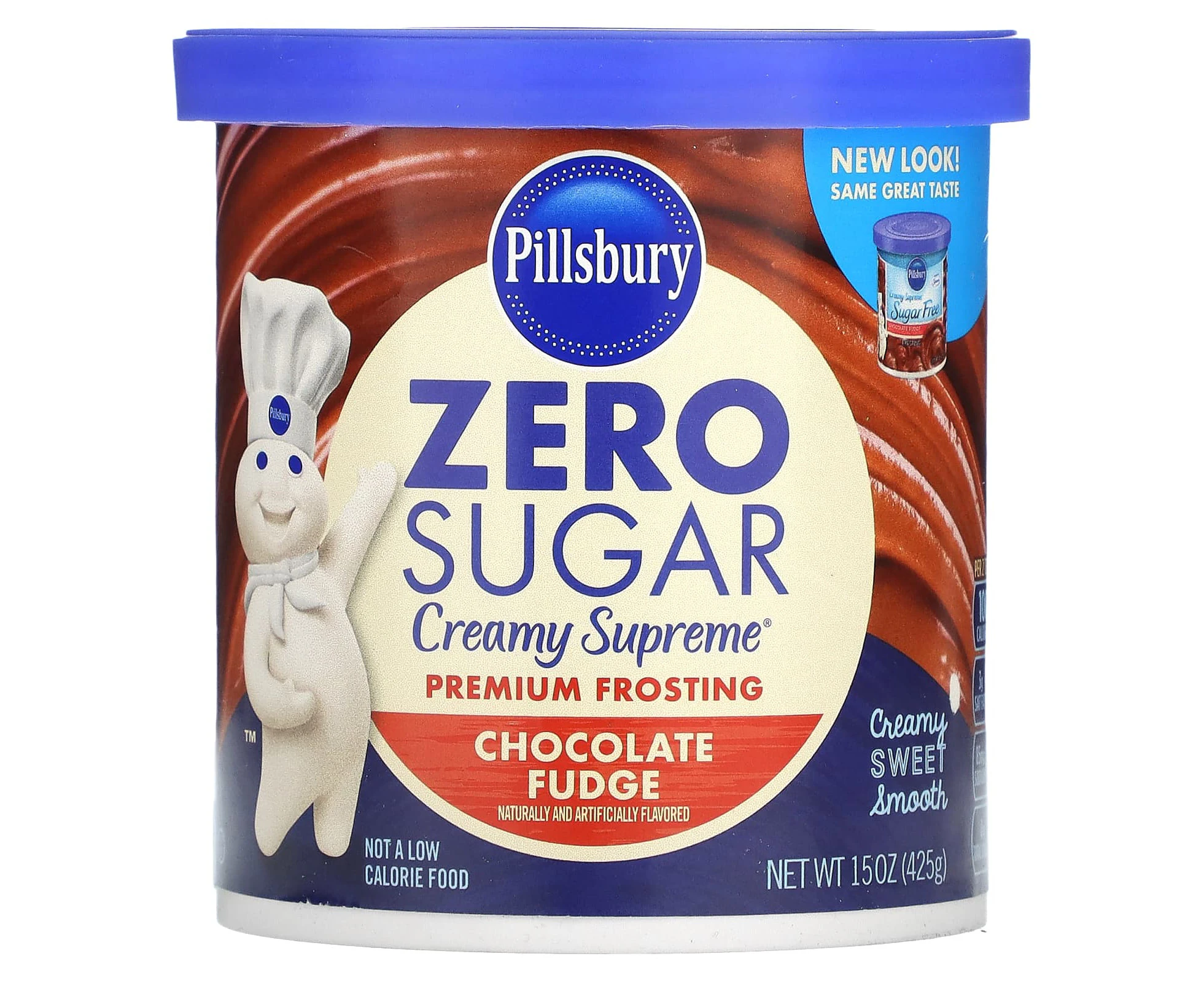 Pillsbury, Zero Sugar, Premium Frosting, Chocolate Fudge, 15 oz (425 g)