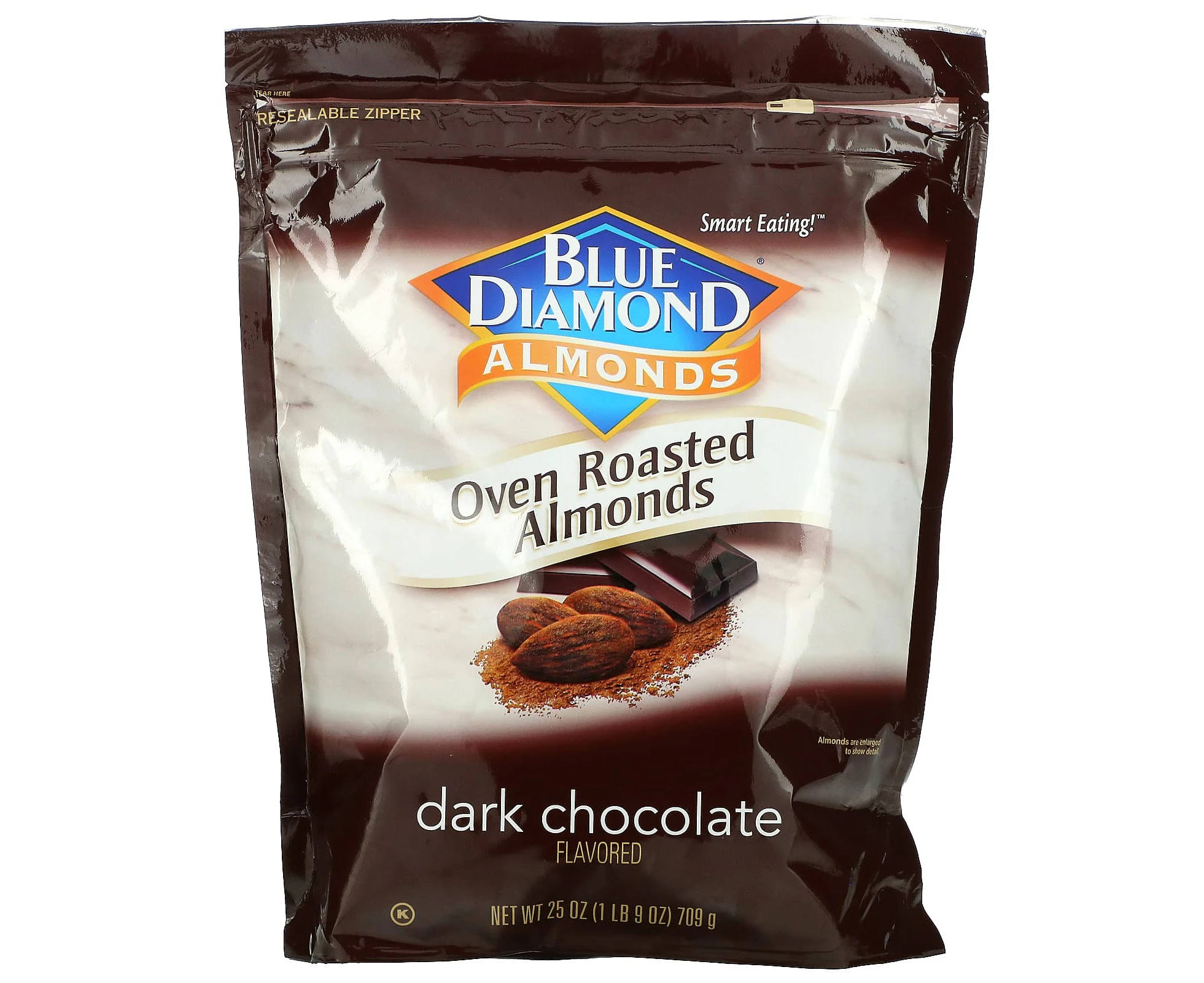 Blue Diamond, Almonds, Oven Roasted Almonds, Dark Chocolate, 25 oz (709 g)