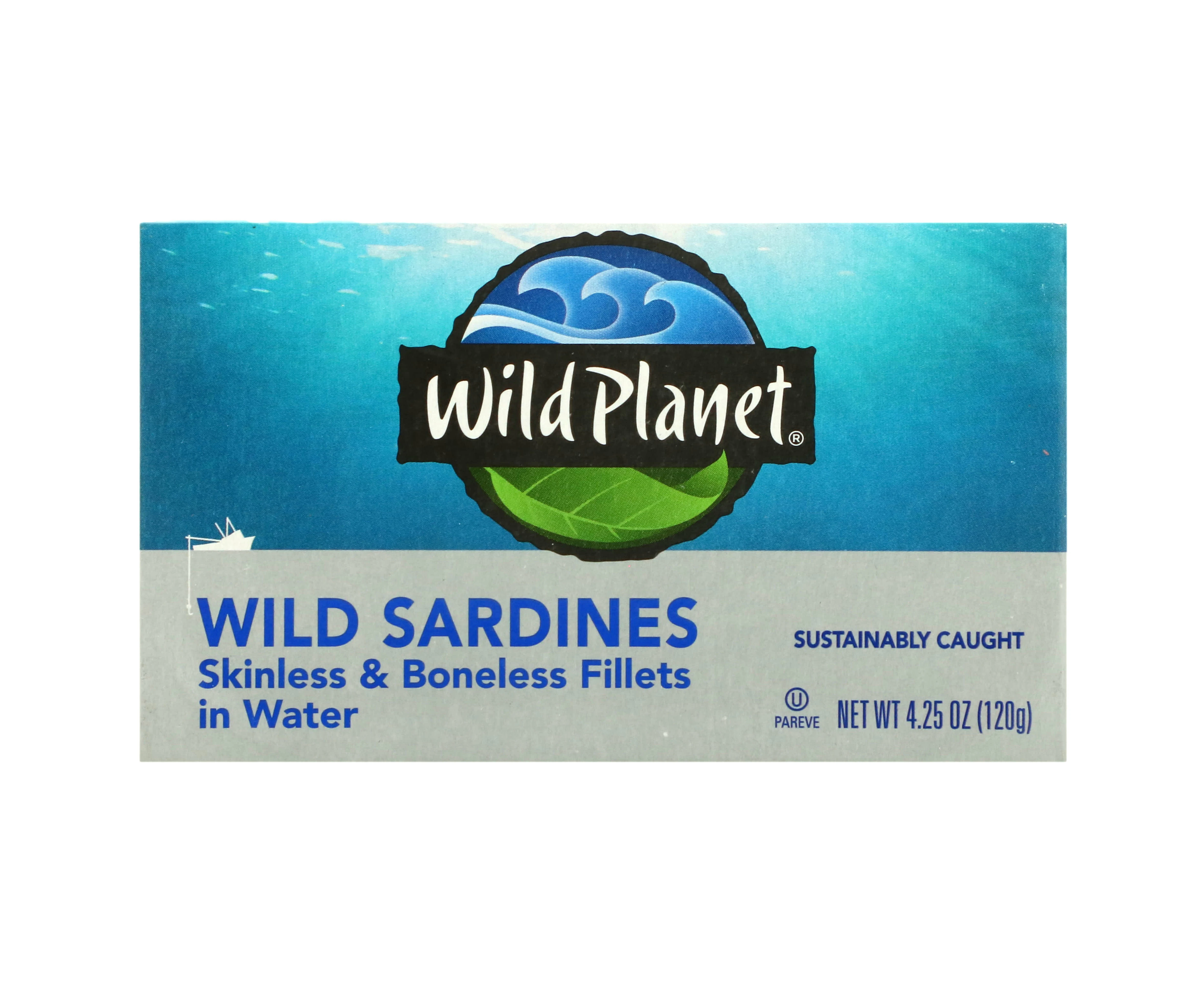 Wild Planet, Wild Sardines, Skinless & Boneless Fillets in Water, 4.25 oz (120 g)