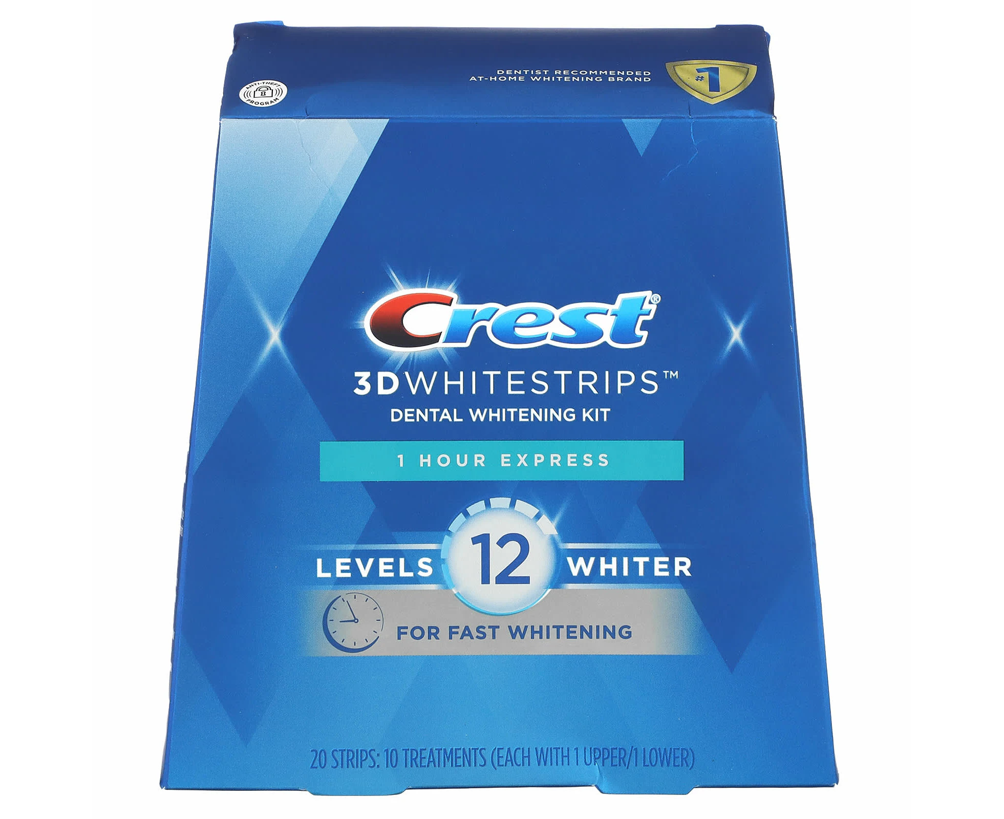 Crest, 3D Whitestrips, Dental Whitening Kit, 1 Hour Express, 20 Strips