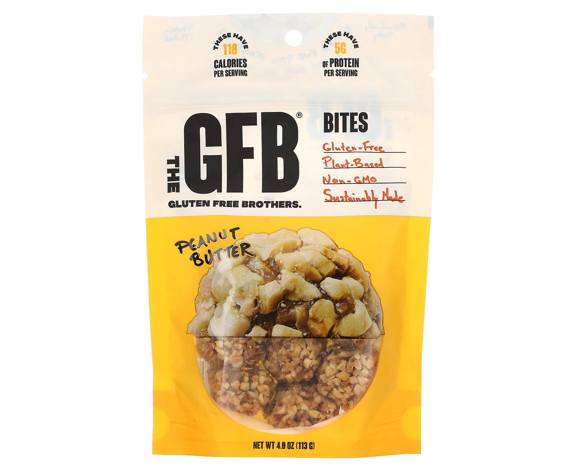 The GFB, Gluten Free Bites, Peanut Butter, 4 oz (113 g)