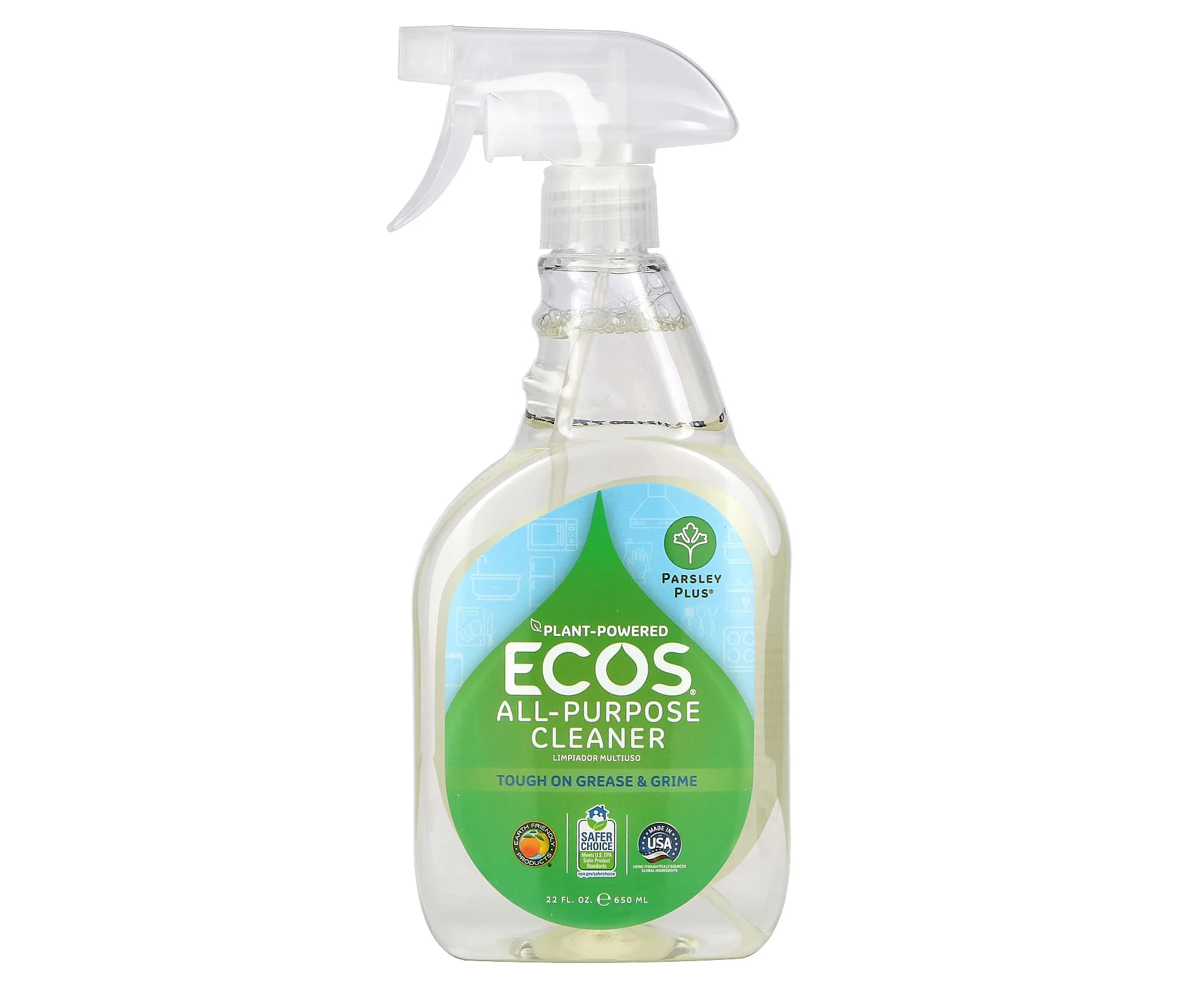 Earth Friendly Products, All-Purpose Cleaner, Parsley Plus, 22 fl oz (650 ml)