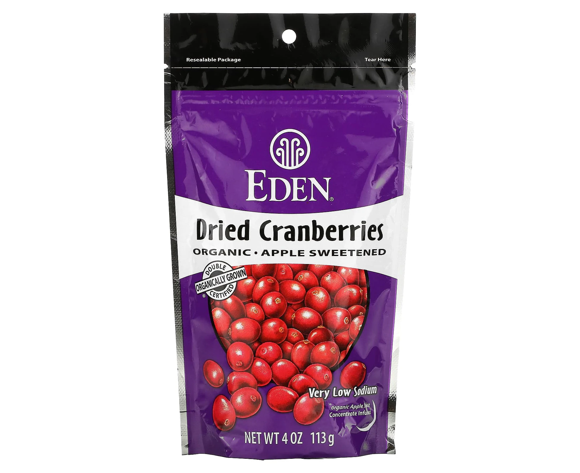 Eden Foods, Organic Dried Cranberries, 4 oz (113 g)