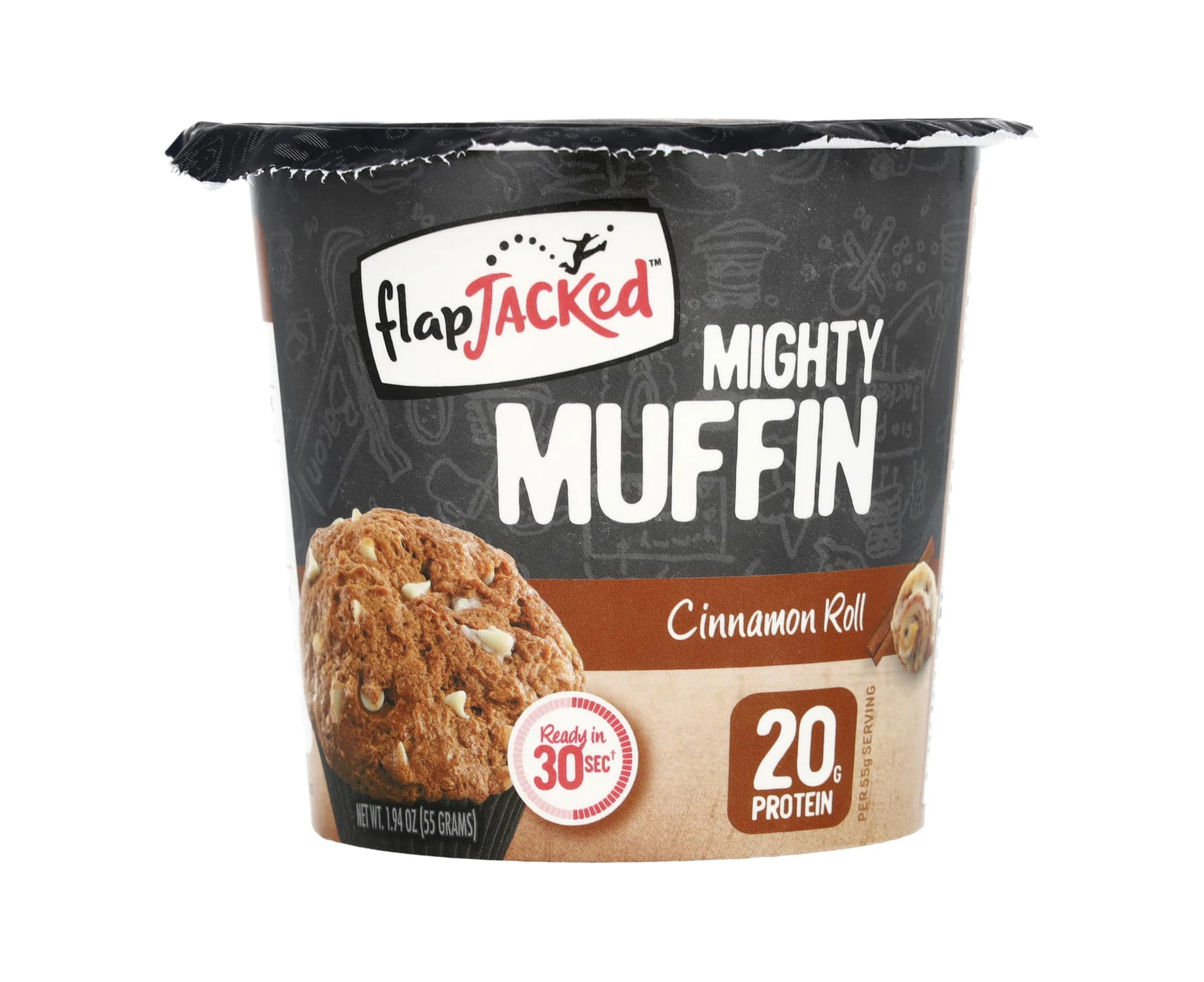 FlapJacked, Mighty Muffin, Cinnamon Roll, 1.94 oz (55 g)