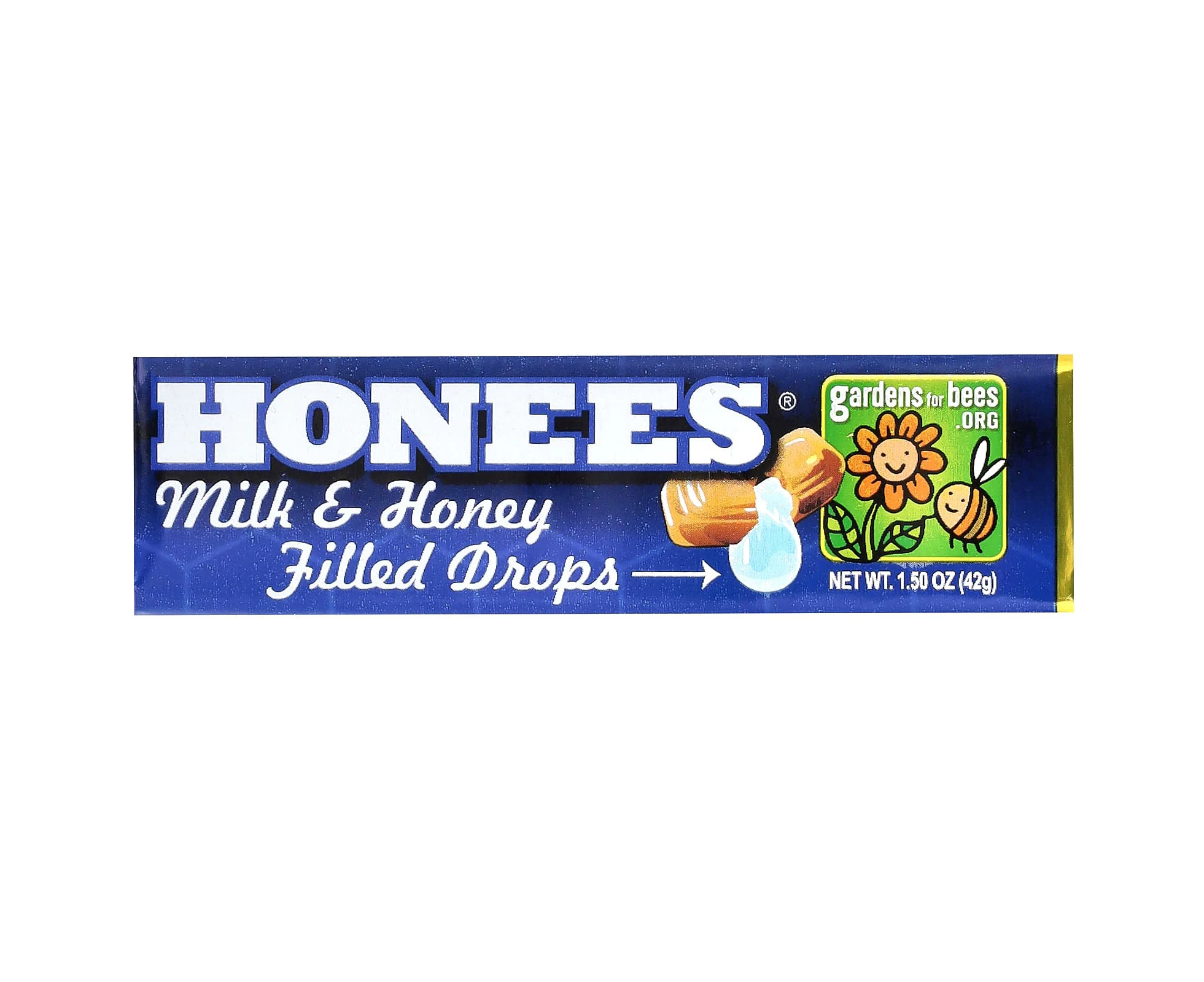 Honees, Milk & Honey Filled Drops, 1.5 oz (42 g)