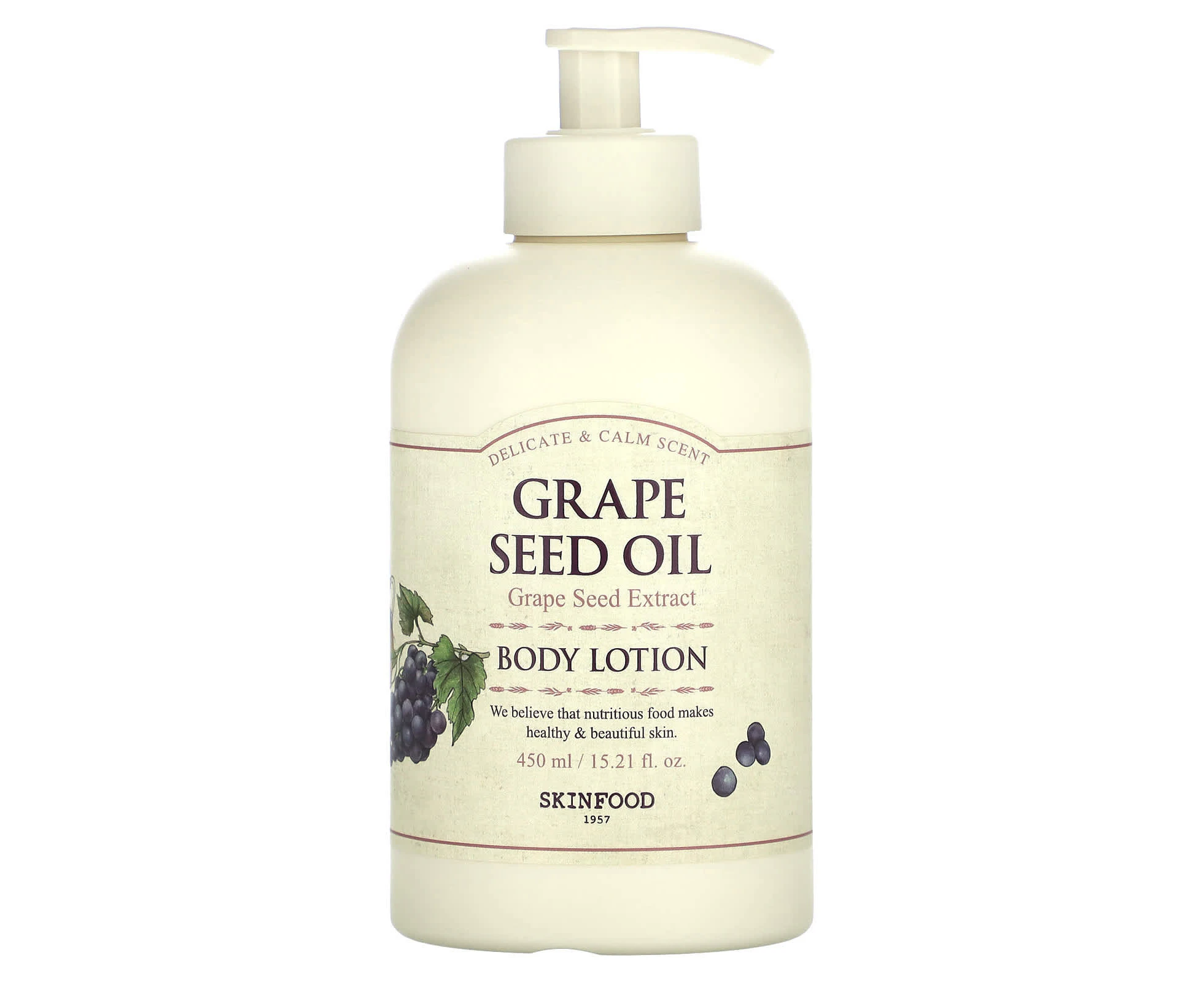 Skinfood, Body Lotion, Grape Seed Oil, 15.21 fl oz (450 ml)