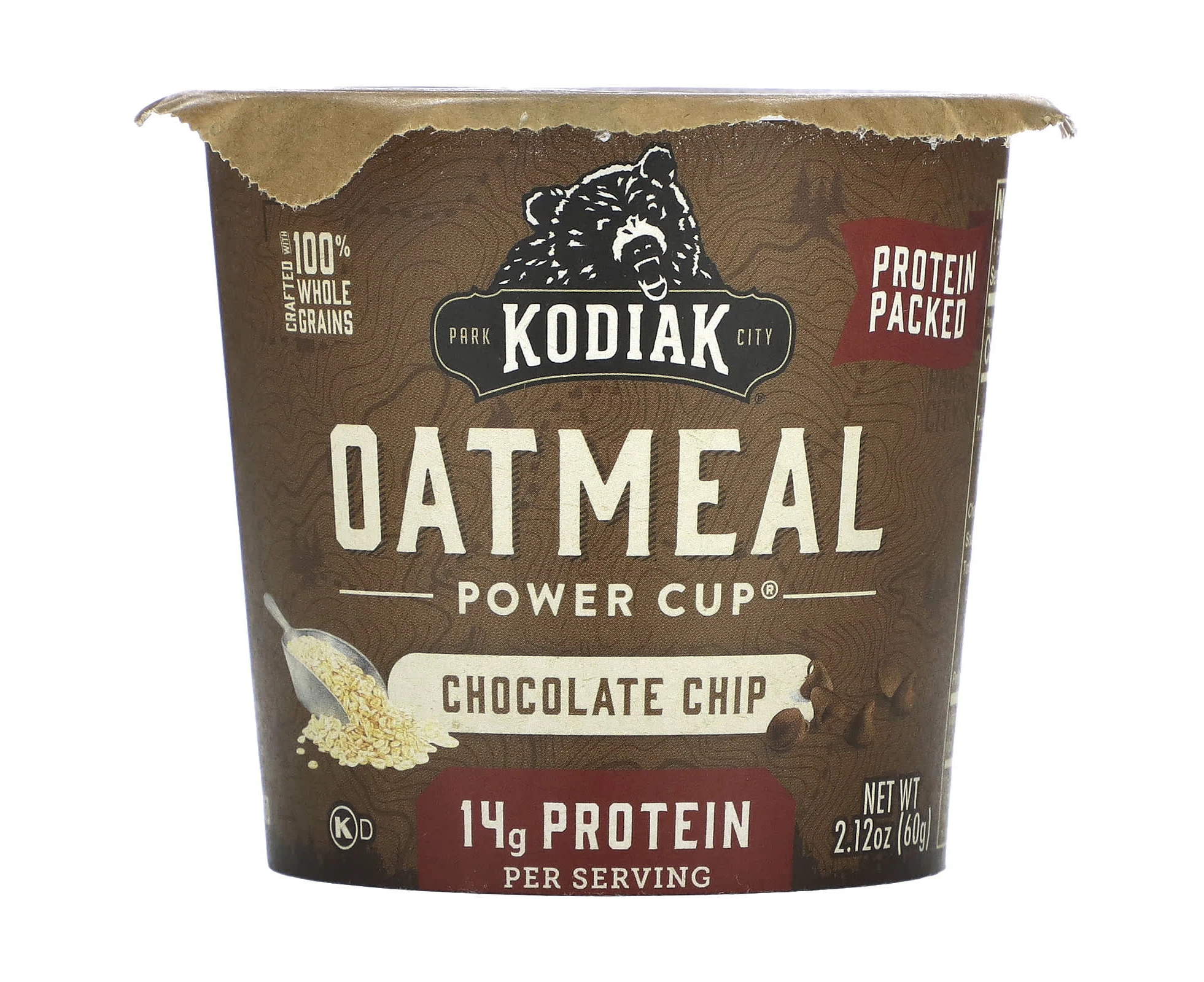 Kodiak Cakes, Oatmeal Power Cup, Chocolate Chip, 2.12 oz (60 g)