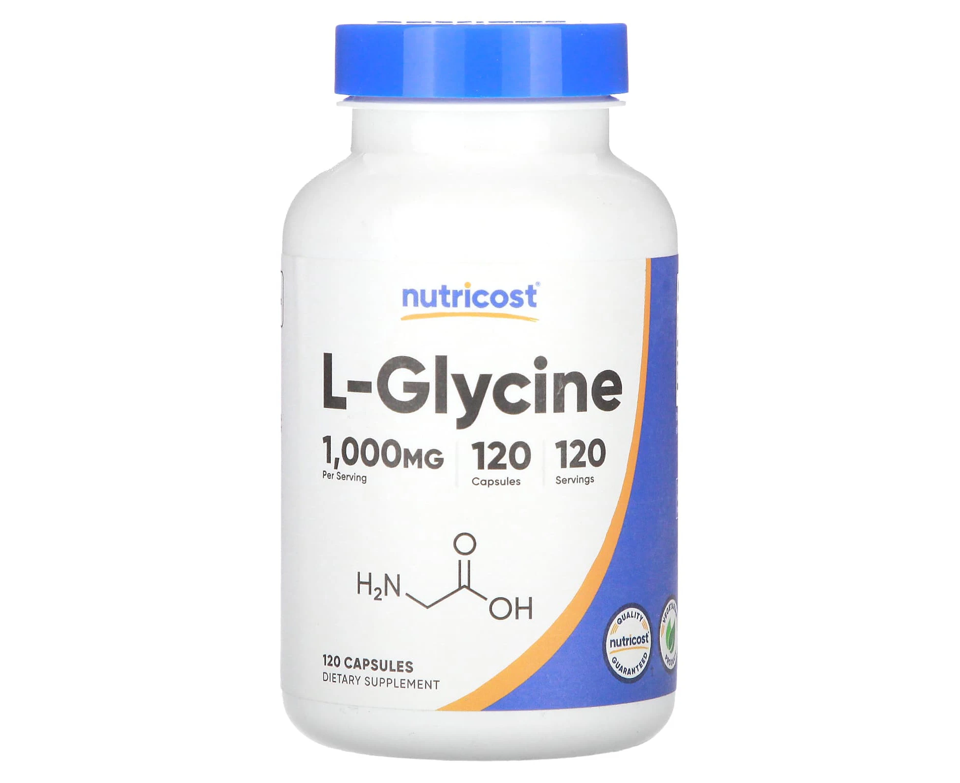 Nutricost, L-Glycine, 1,000 mg, 120 Capsules