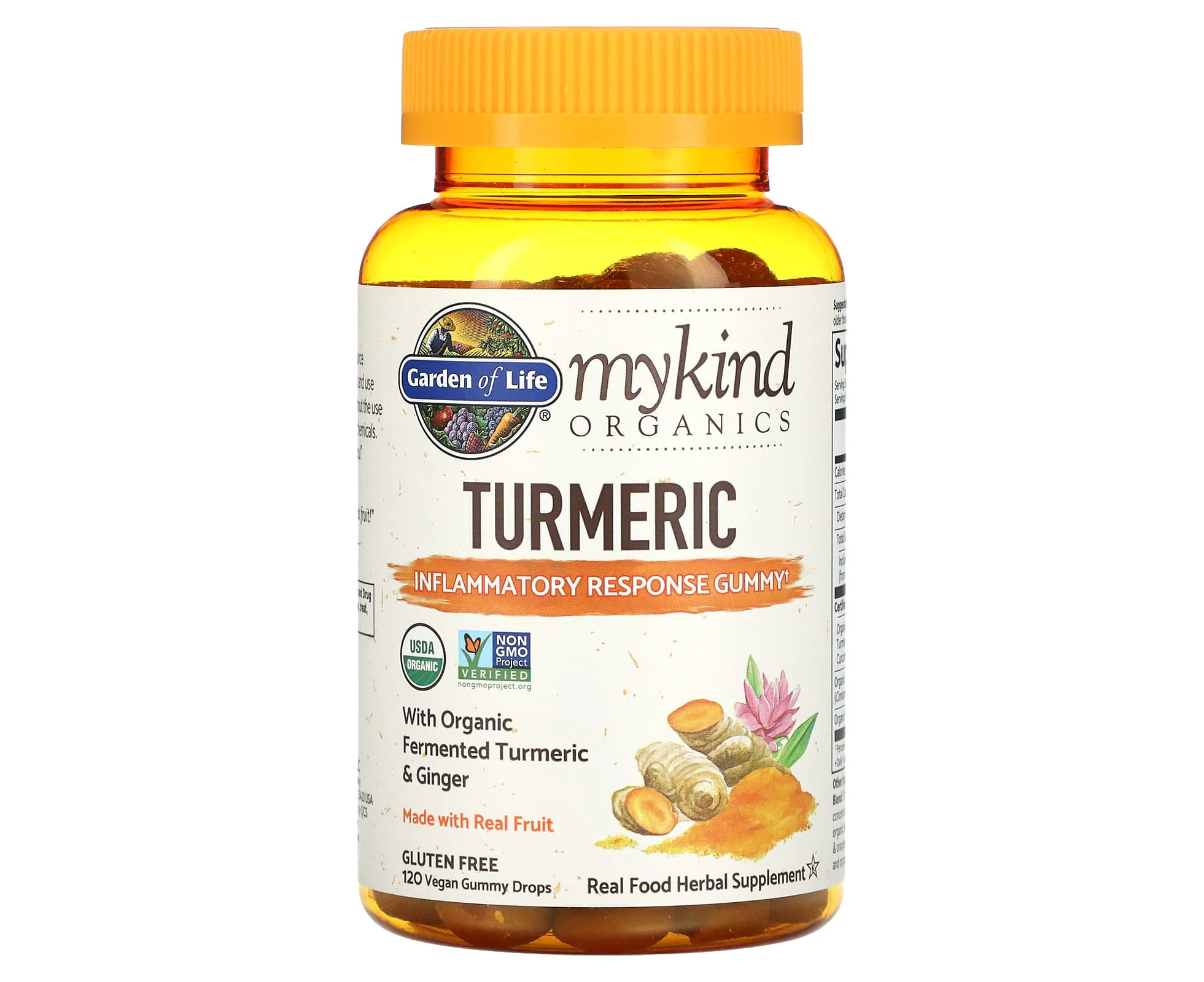 Garden of Life, MyKind Organics, Turmeric, Inflammatory Response Gummy, 120 Vegan Gummy Drops