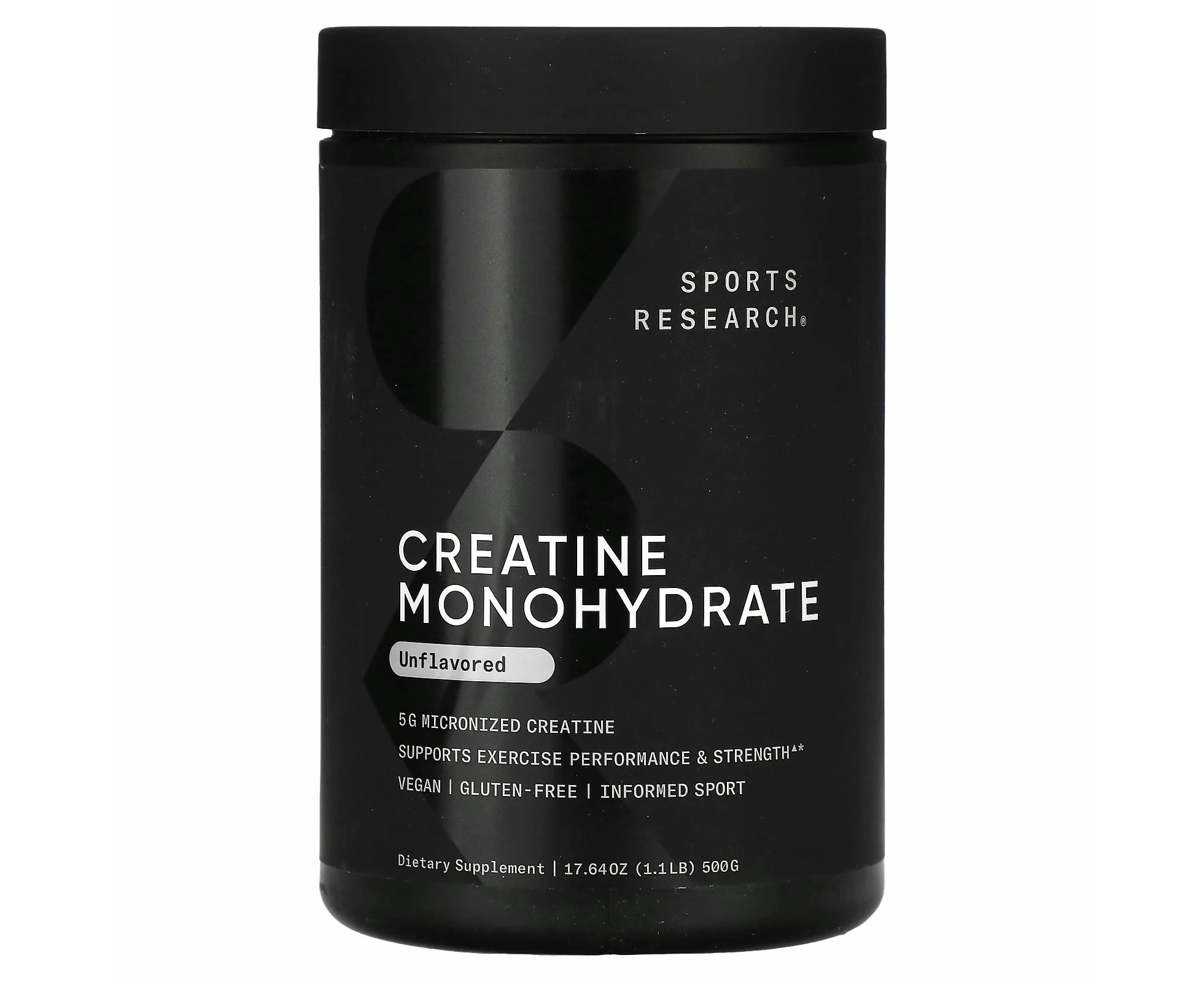 Sports Research, Creatine Monohydrate, Unflavored, 1.1 lb (500 g)