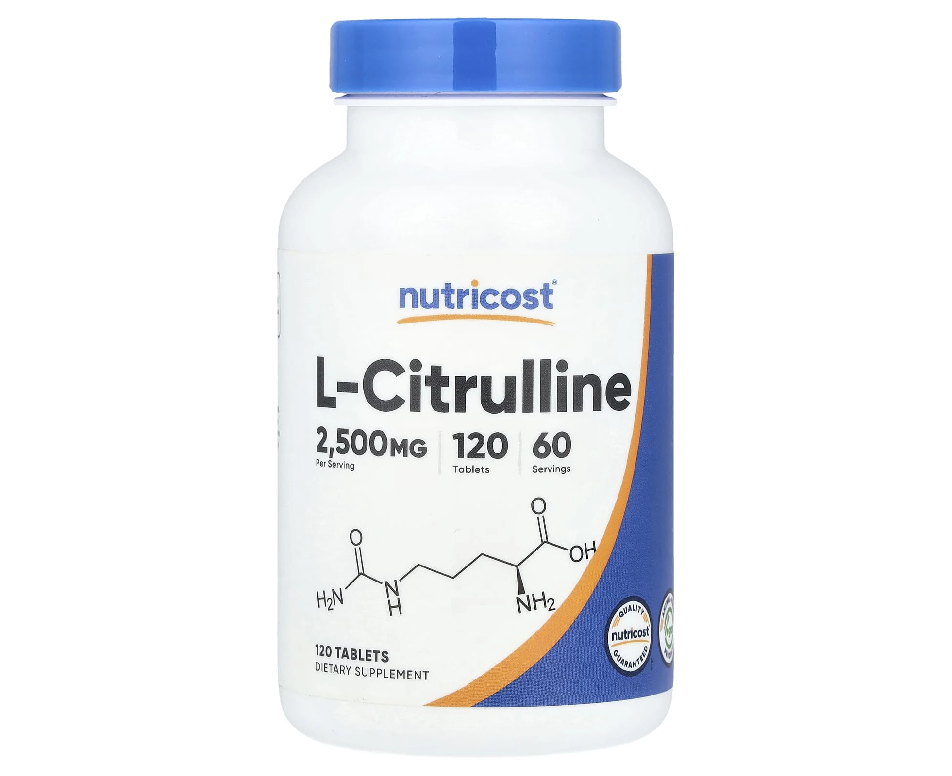 Nutricost, L-Citrulline, 2,500 mg, 120 Tablets (1,250 mg per Tablet)