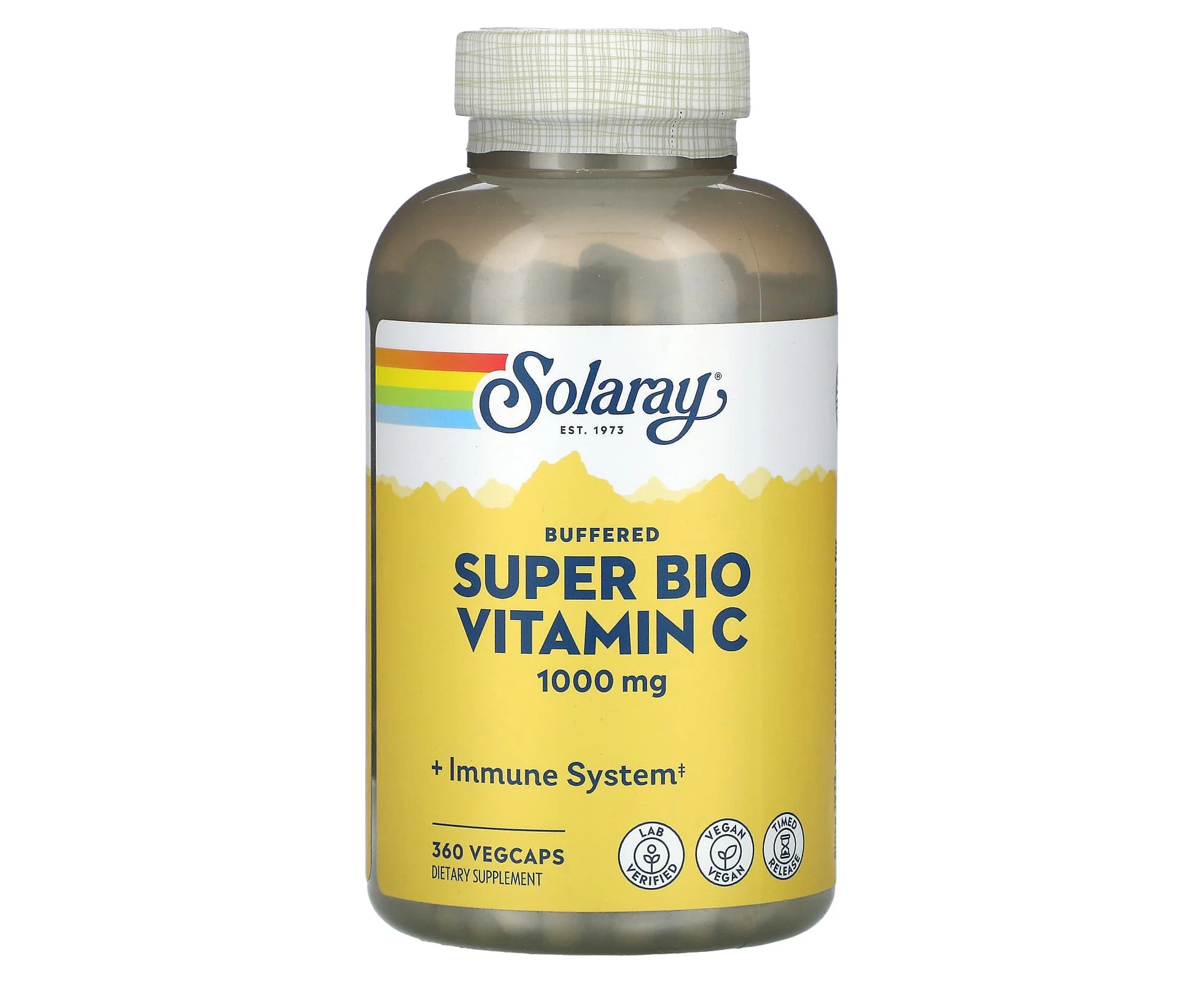 Solaray, Buffered Super Bio Vitamin C, 1,000 mg, 360 VegCaps (500 mg per Capsule)