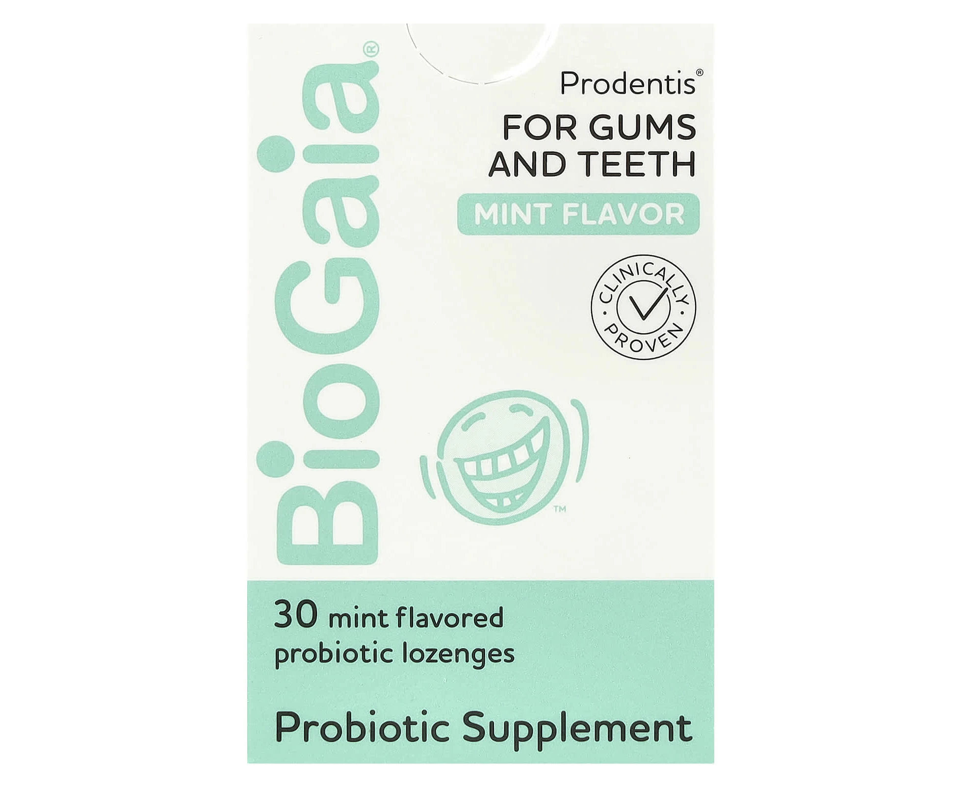 BioGaia, Prodentis For Gums And Teeth, Mint, 30 Probiotic Lozenges