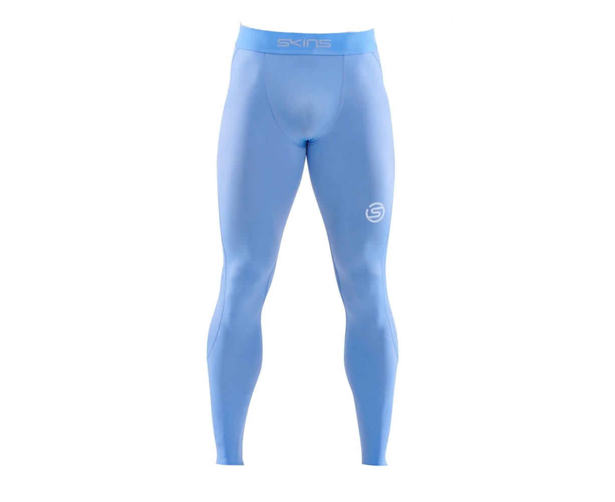 SKINS Compression Series-1 Active Men Sky Blue Long Tights Activewear/Fitness - Sky Blue