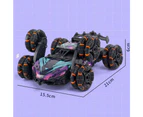 2.4GHz Remote Hand Control 8 Wheels Stunt Car Toys Gesture Sensing Remote Control Car Toy Purple