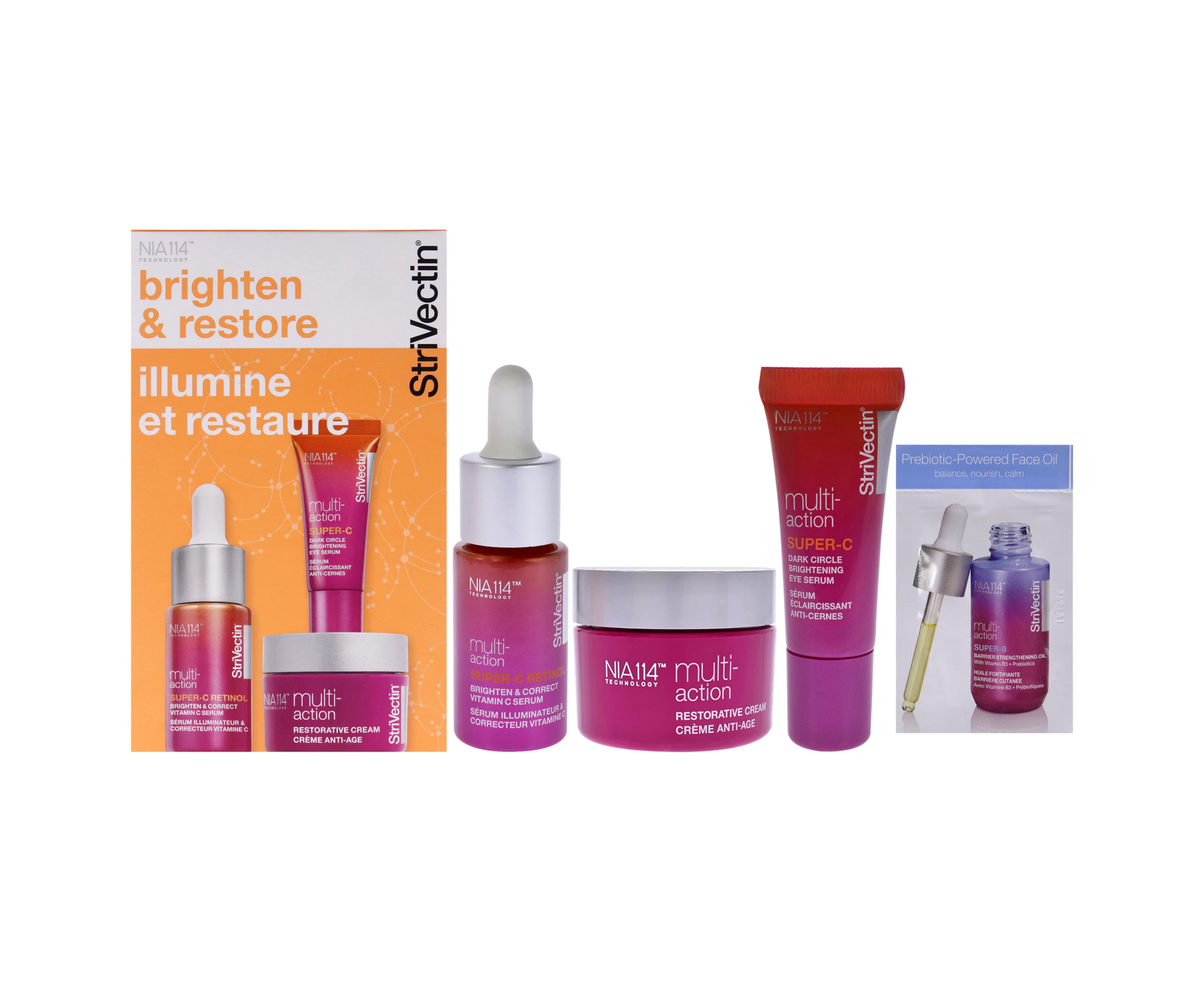 StriVectin Power Starters Multi-Action Brighten and Restore Trio by Strivectin for Women - 3 Pc 0.5 oz Super-C Retinol Brighten and Correct Vitamin C Se...