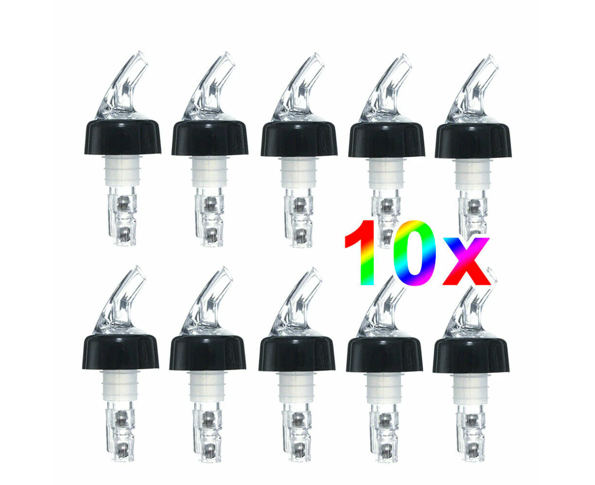 10 PCS Liquor 30ml Shot Bottle Pourer Dispenser Spirit Nip Measure Wine Barware Tool