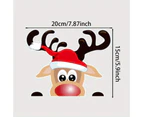 5Pcs Christmas Car Window Sticker Decoration Side Window Bumper Sticker Santa Claus Elk Car Glass Decoration Sticker