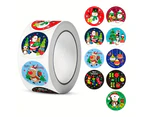 500pcs/roll Festive Christmas Stickers 2.5cm Self Adhesive Envelope Seals Cards and Presents Decorative Labels