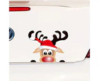 5Pcs Christmas Car Window Sticker Decoration Side Window Bumper Sticker Santa Claus Elk Car Glass Decoration Sticker