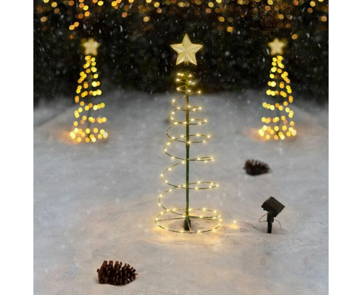 Solar LED Christmas Tree Stake Light Outdoor Yard Garden Pathway Lamp Decor Xmas