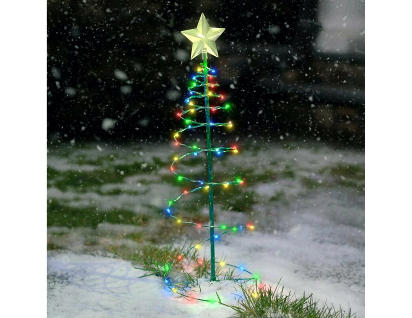 Solar LED Christmas Tree Stake Light Outdoor Yard Garden Pathway Lamp Xmas Decor Light