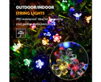 12M 100 LED Solar Fairy Cherry Blossoms String Lights Outdoor Garden Party Decor