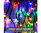 12M 100 LED Solar Fairy Cherry Blossoms String Lights Outdoor Garden Party Decor