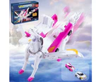 Pegasus Unicorn Transforming Toy Winged Pegasus Two Car Collision Deformation Model Children Toys Birthday Gift