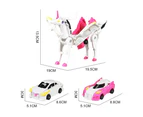 Pegasus Unicorn Transforming Toy Winged Pegasus Two Car Collision Deformation Model Children Toys Birthday Gift